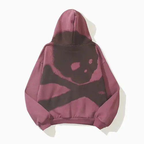 Japanese Brand Street Retro Skull Print Loose Casual Hooded Sweatshirt Size US L / EU 52-54 / 3 - 1 Thumbnail