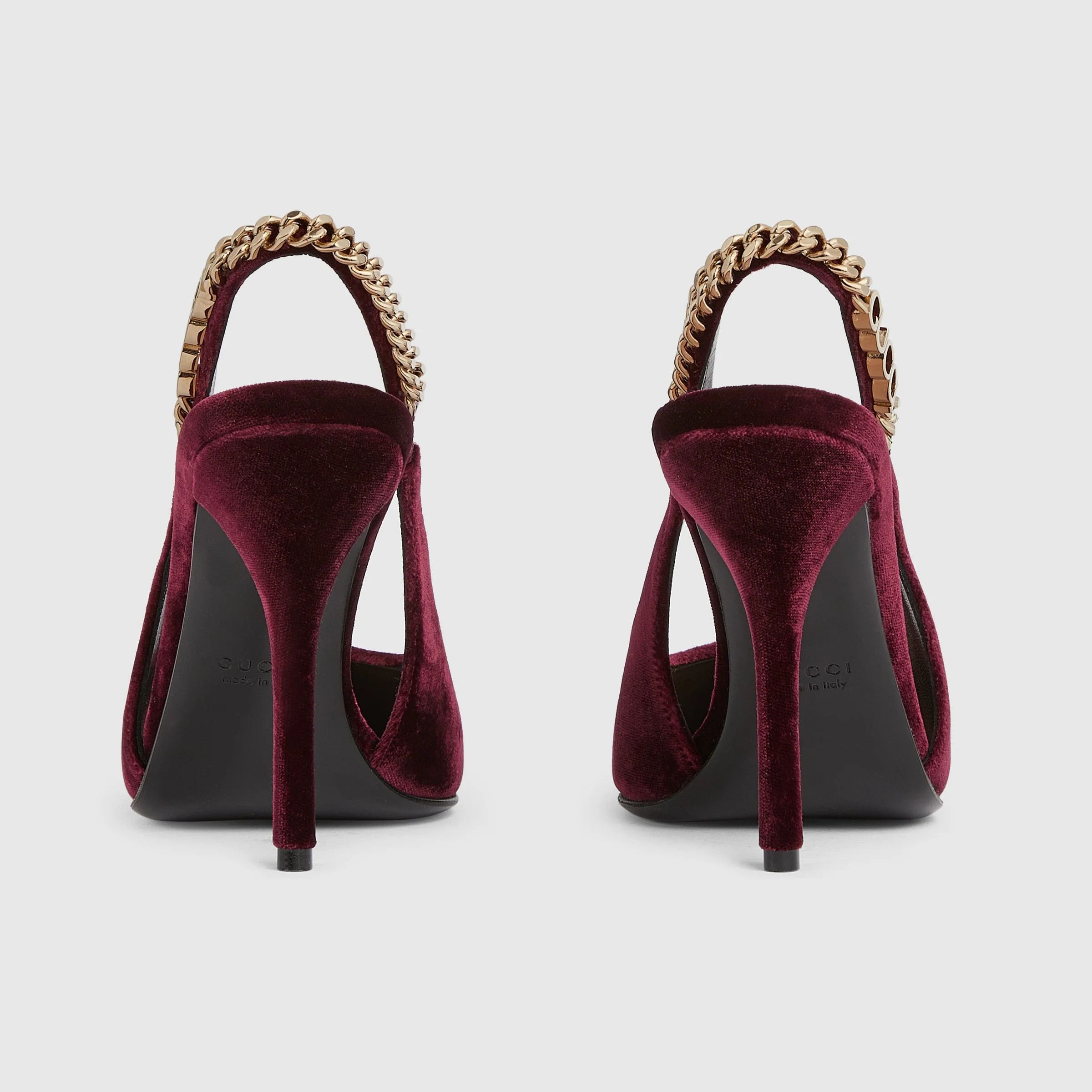 Gucci oc11z0126 Gucci Signoria Slingback Pumps in Bordeaux Size US 11 / IT 41 - 5 Thumbnail