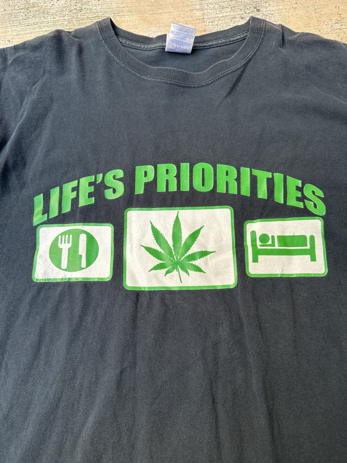 Vintage Vintage 90s Weed Joke T-Shirt Eat Sleep Weed XL Size US XL / EU 56 / 4 - 2 Thumbnail