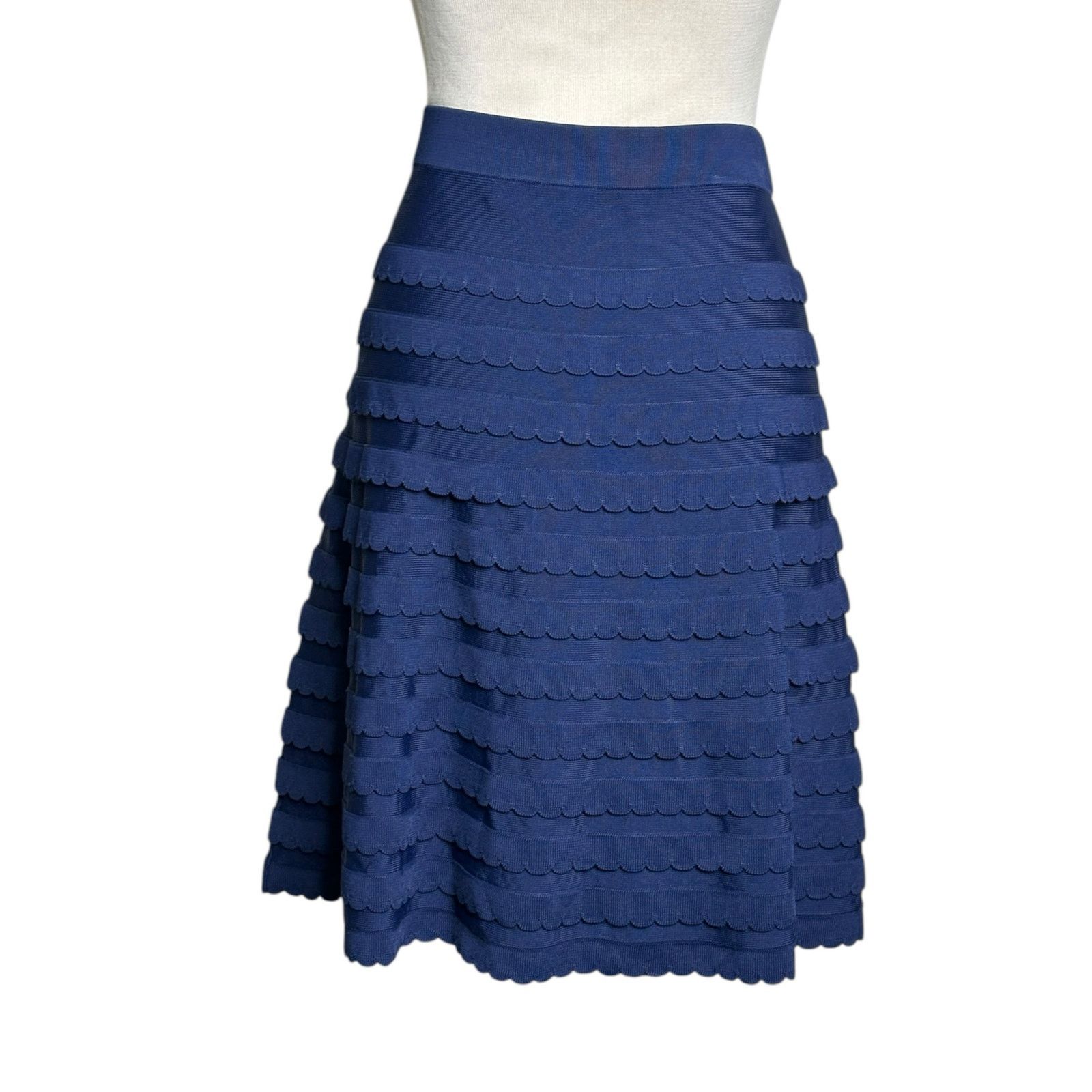 Lilly Pulitzer Lilly Pulitzer Scalloped Tiered A-Line Knit Skirt Size Small Size 34" / US 12 / IT 48 - 9 Thumbnail
