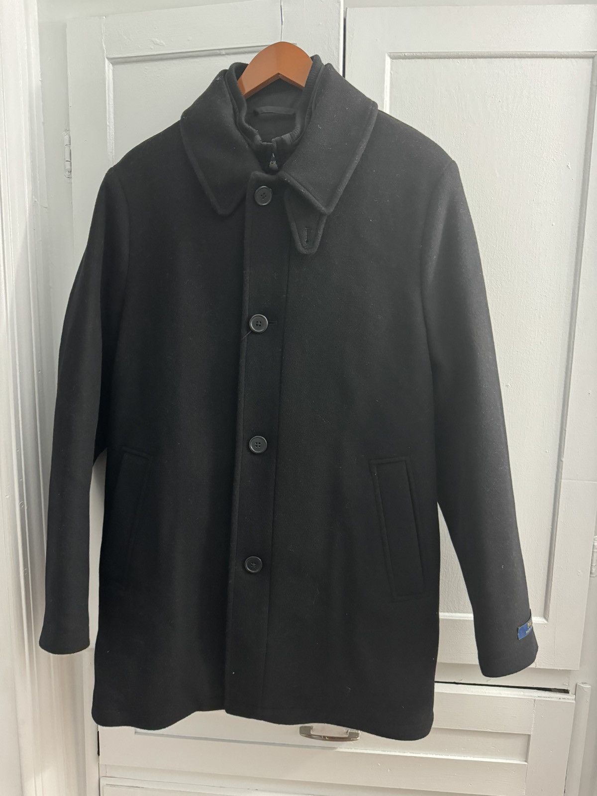 Image of Polo Ralph Laurent Wool Blend Coat in Black, Men's (Size Small)