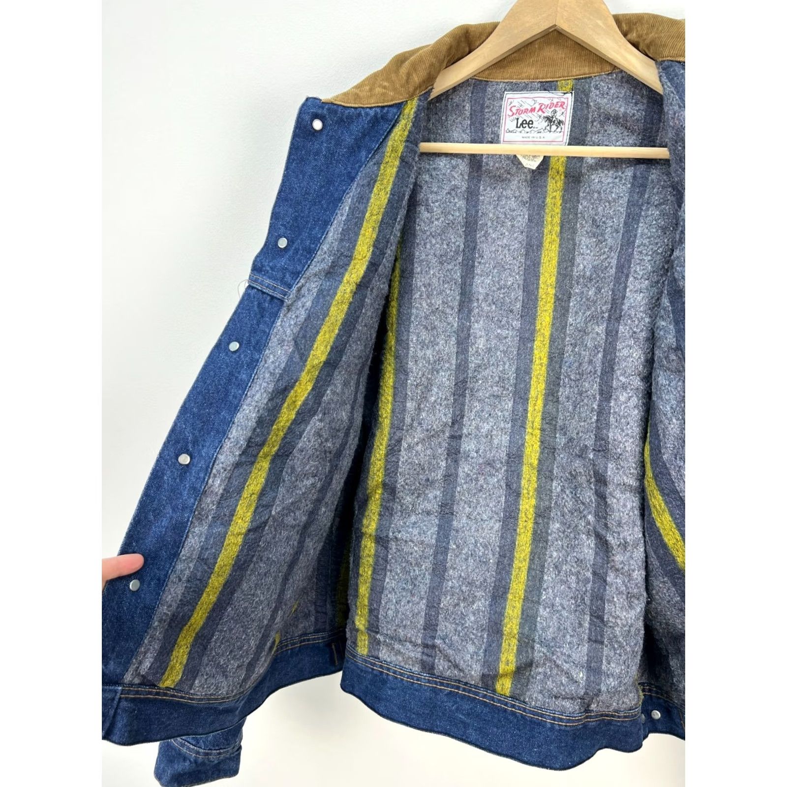 Lee VINTAGE Lee Storm Rider Denim Jacket Blanket Lined USA Made 48 Long Blue Denim Jacket Mens Jacket LEE Storm Rider Size US M / EU 48-50 / 2 - 7 Thumbnail