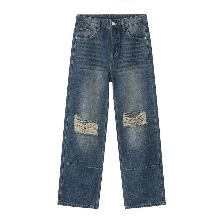 Japanese Brand Retro loose ripped high street jeans Size US 32 / EU 48 - 5 Thumbnail