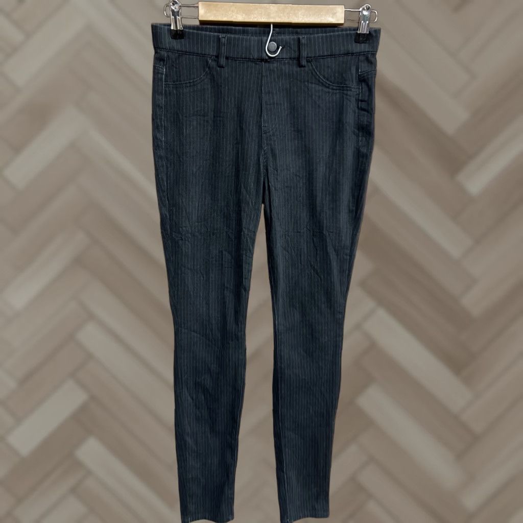 Uniqlo Uniqlo Dress Pants Black Striped Stretch Polyester Spandex Size M Womens Regular Pants Size 32" / US 10 / IT 46 - 1 Thumbnail