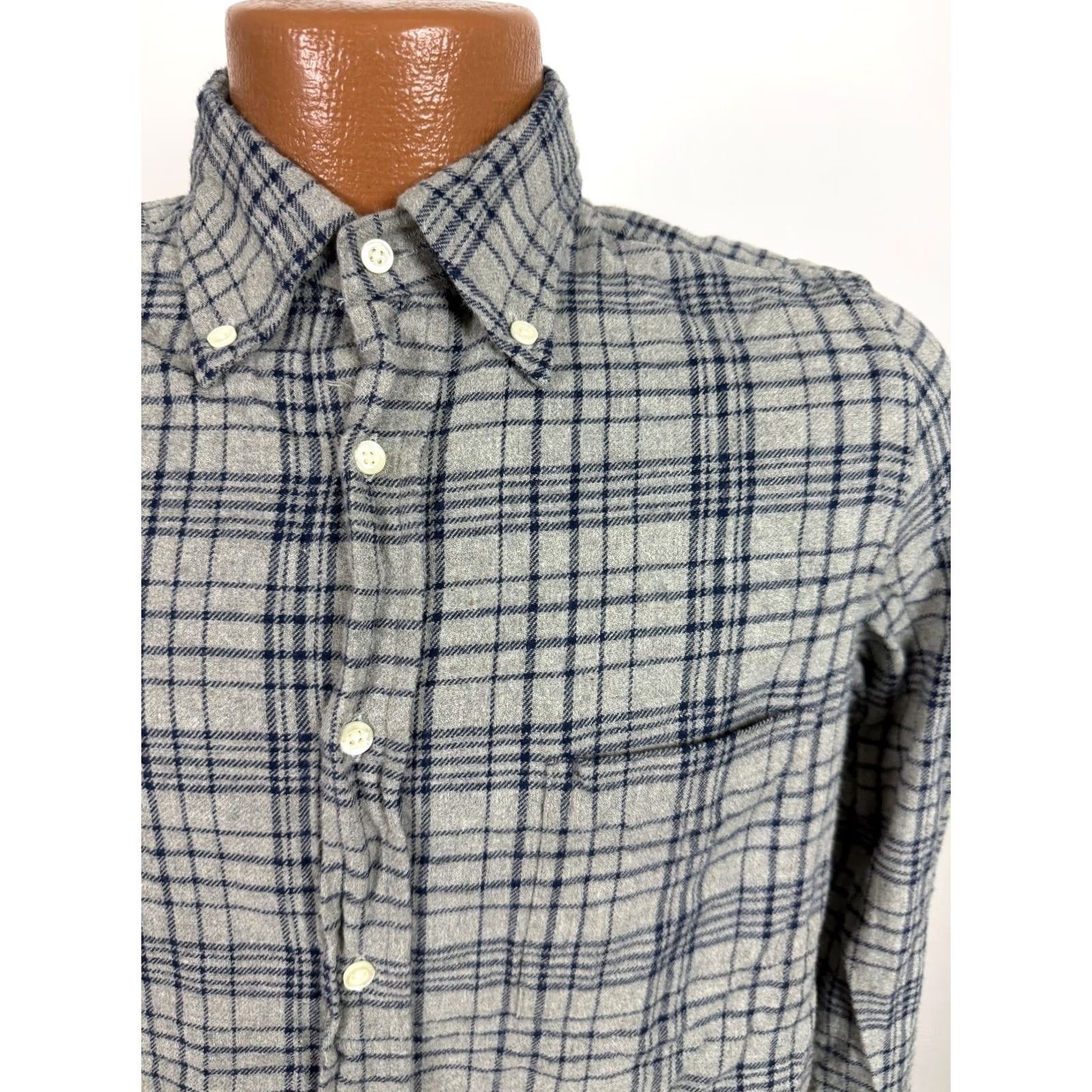 Gant VINTAGE Gant Rugger Melange Twill Shirt Men S Gray Plaid Cotton Flannel Button-Up Casual Outdoor Size US S / EU 44-46 / 1 - 2 Thumbnail