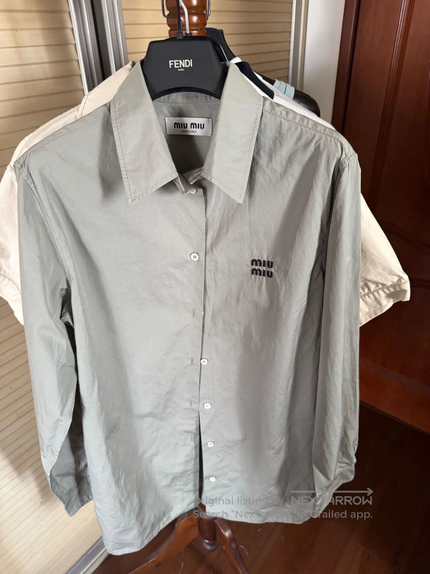 Miu Miu Miu Miu Long-Sleeve Collared Shirt. Size S / US 4 / IT 40 - 1 Thumbnail