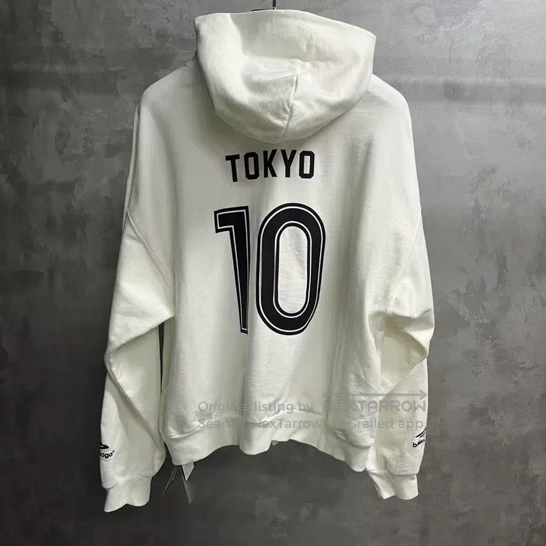 Balenciaga Balenciaga Letter and Number Print Hooded Zip Up Long Slee Size US L / EU 52-54 / 3 - 2 Thumbnail