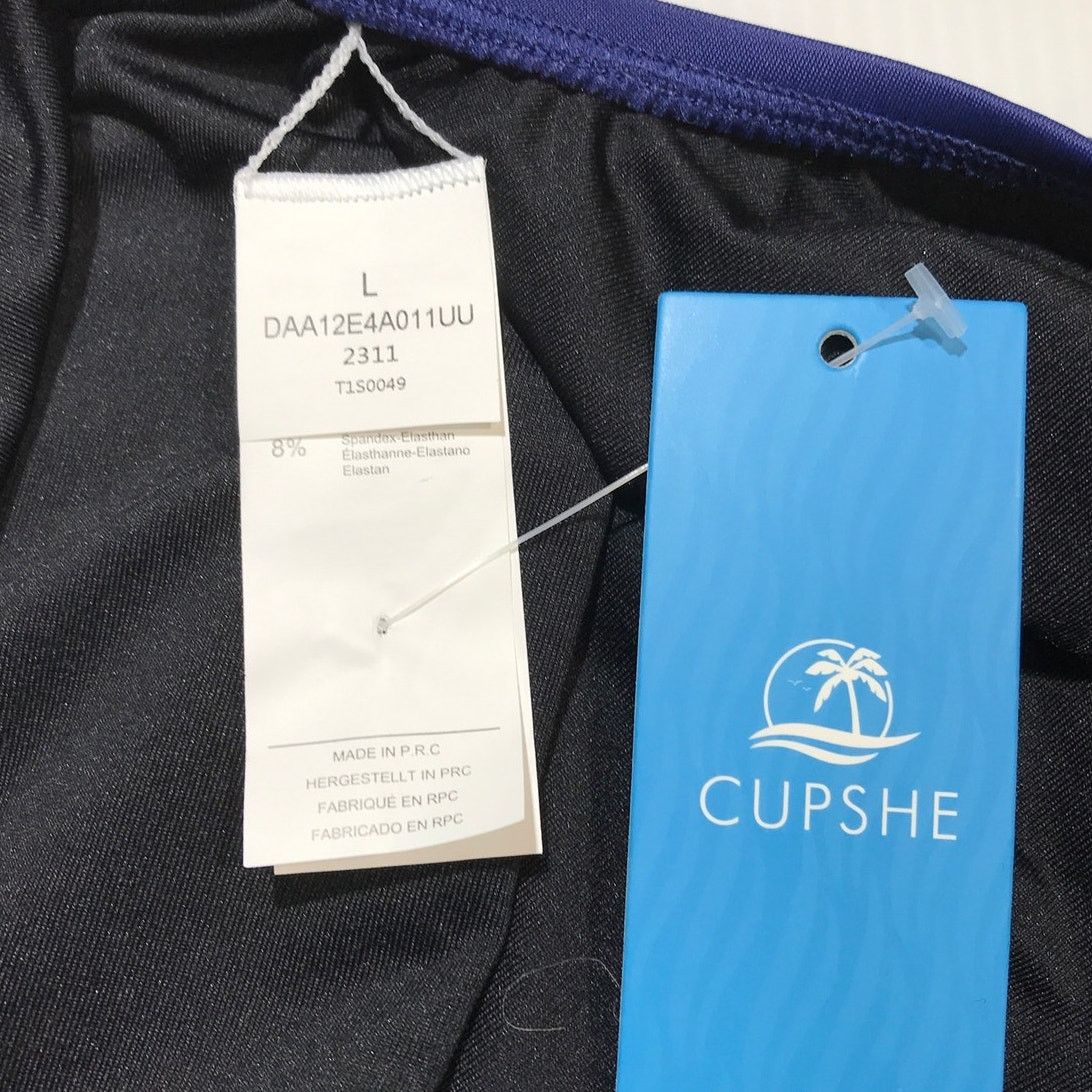 Other NWT Cupshe Navy Blue One Piece Ruffle Beachwear Swimsuit L Size ONE SIZE - 6 Thumbnail
