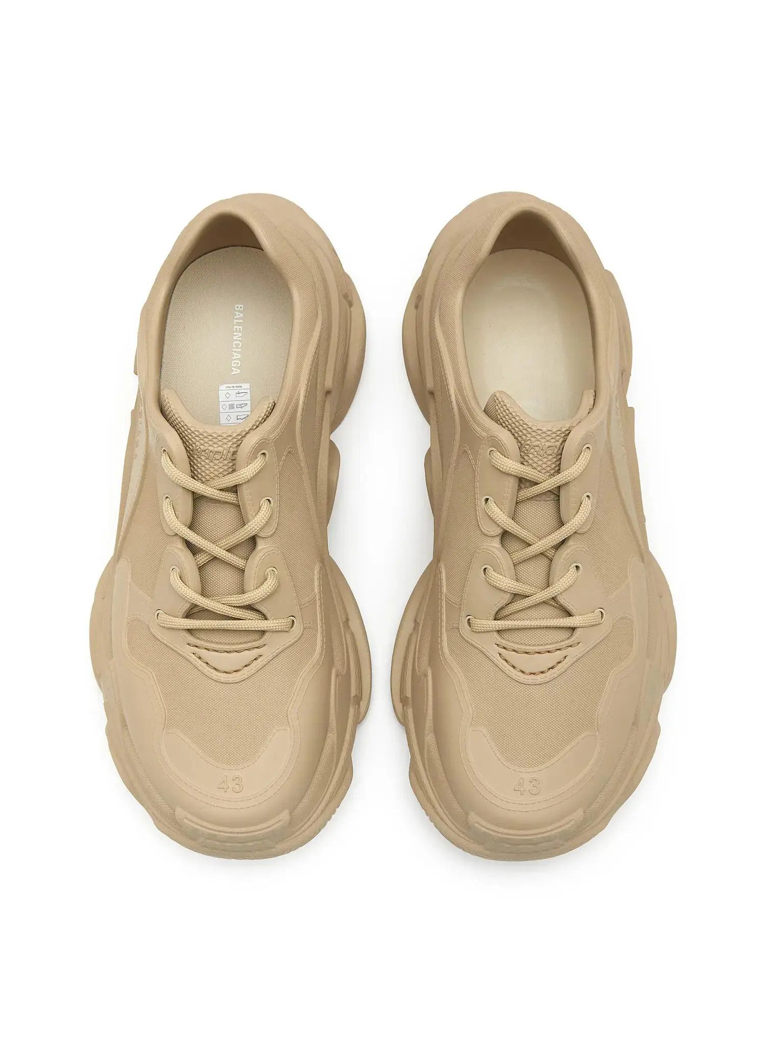 Balenciaga o1bcso1str1224 Triple S Mold Sneakers in Beige Size US 12 / EU 45 - 3 Thumbnail