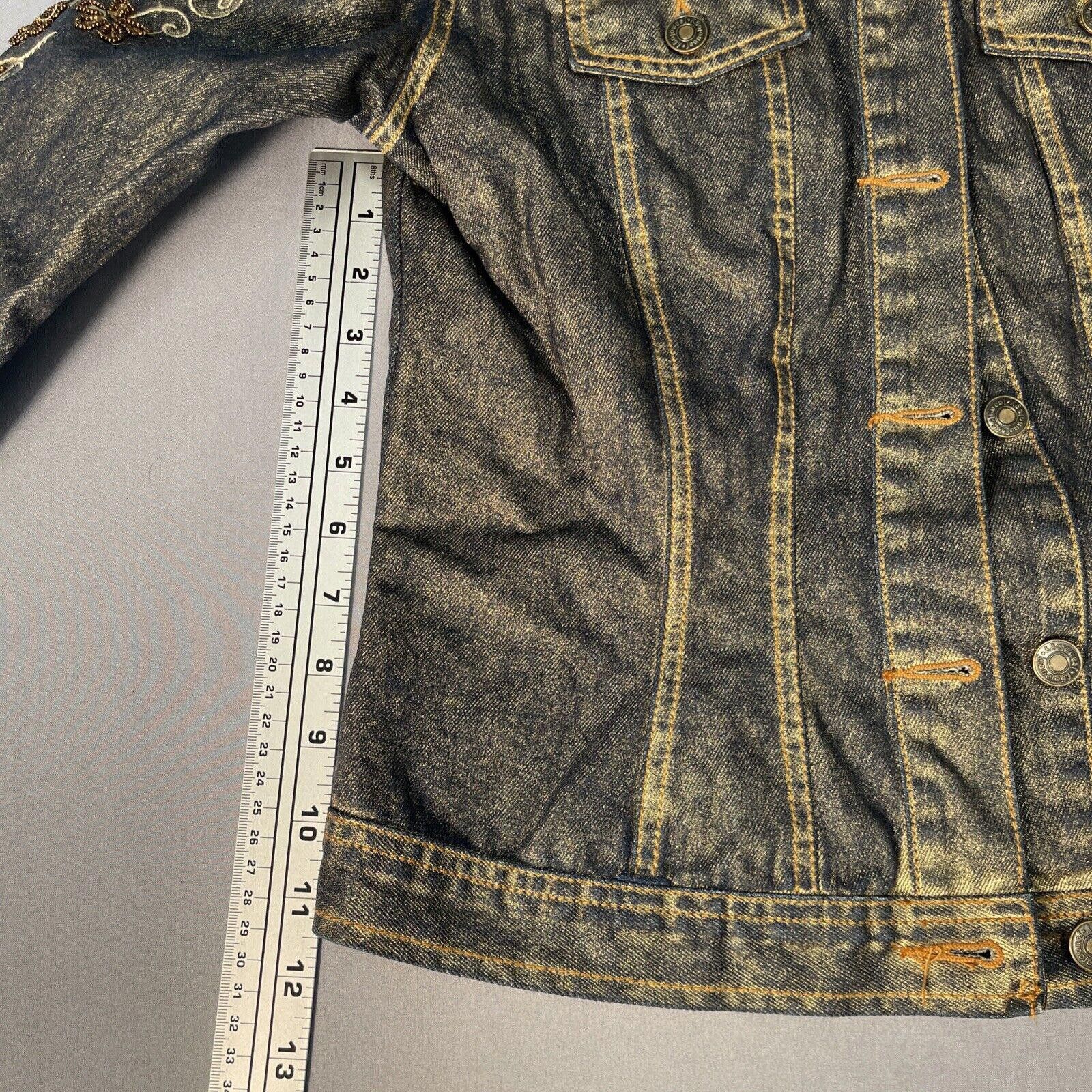 Designer Y2K 90s Jeanology Trucker Jacket SZ 6 Size M / US 6-8 / IT 42-44 - 8 Thumbnail
