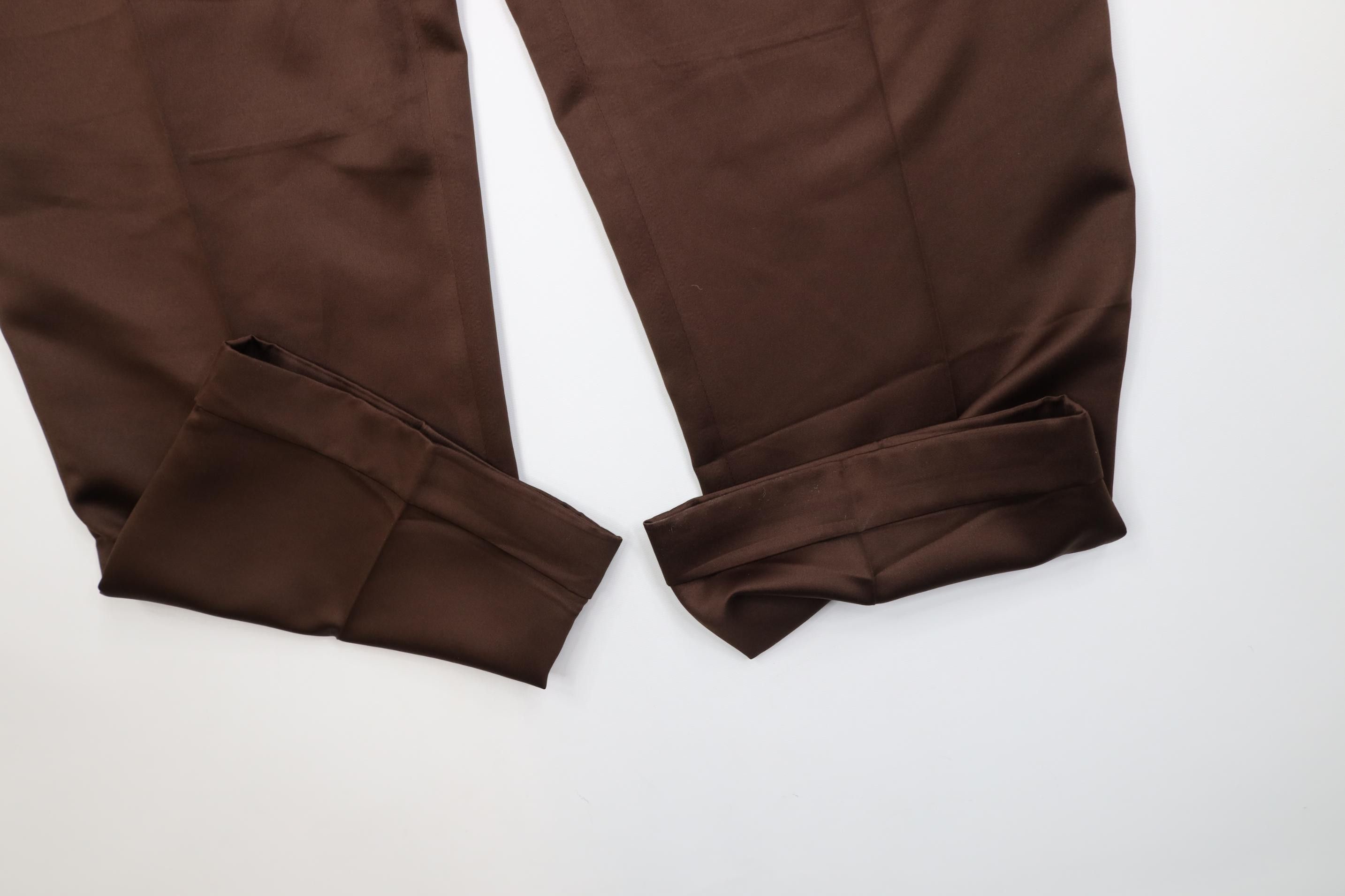 Vintage Vintage 90s Streetwear Cuffed Wide Leg Chino Pants Brown Size US 38 / EU 54 - 5 Thumbnail