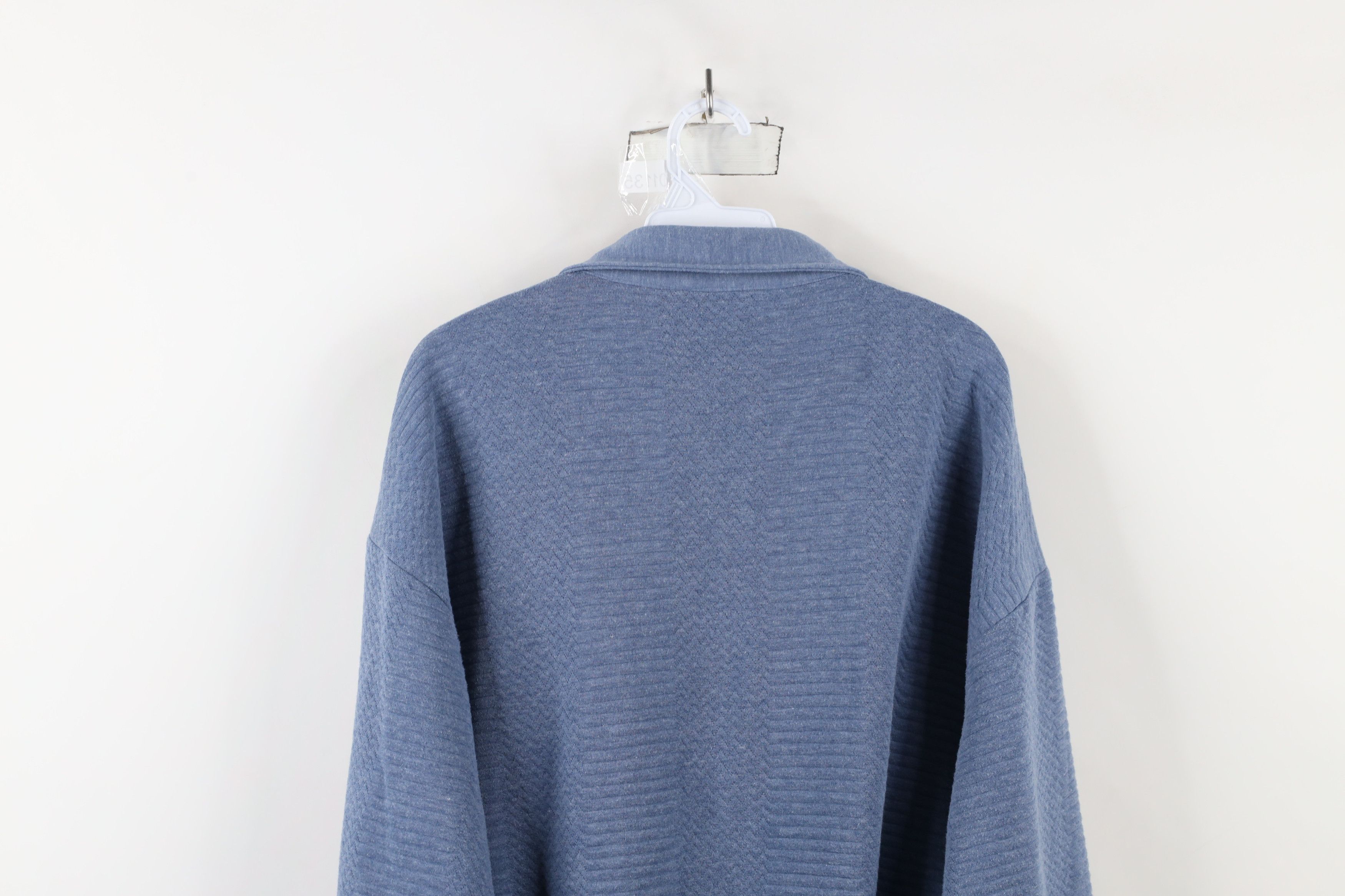 Vintage Vintage 90s Streetwear Knit Pullover Polo Shirt Blue Size US XL / EU 56 / 4 - 9 Thumbnail