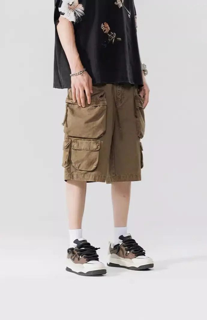 Japanese Brand × Jean Beige Cargo Shorts Size US 34 / EU 50 - 1 Thumbnail