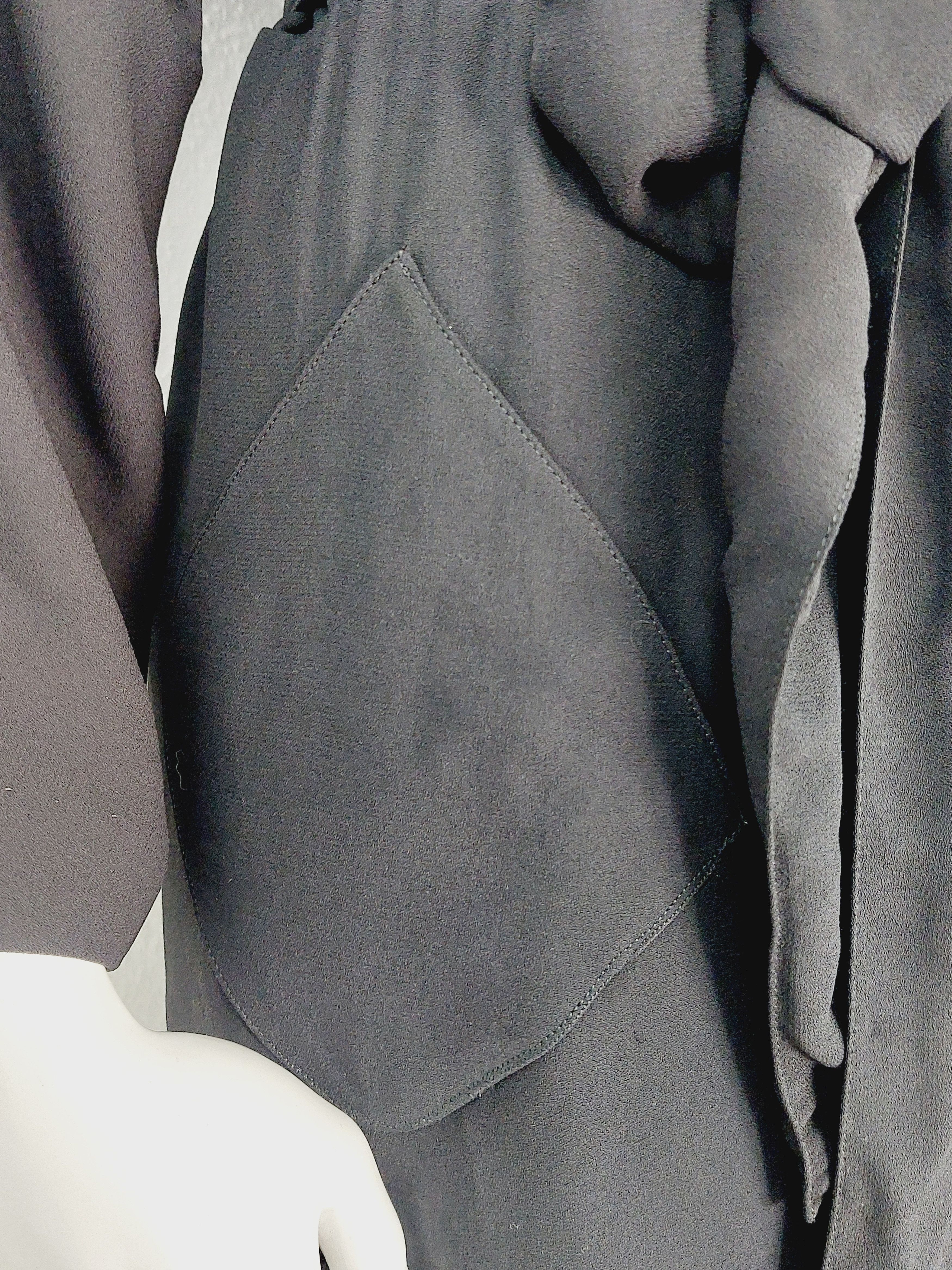 Thierry Mugler Thierry Mugler Couture Wrap Wrapped Baggy Black Midi Dress Size XL / US 12-14 / IT 48-50 - 8 Thumbnail