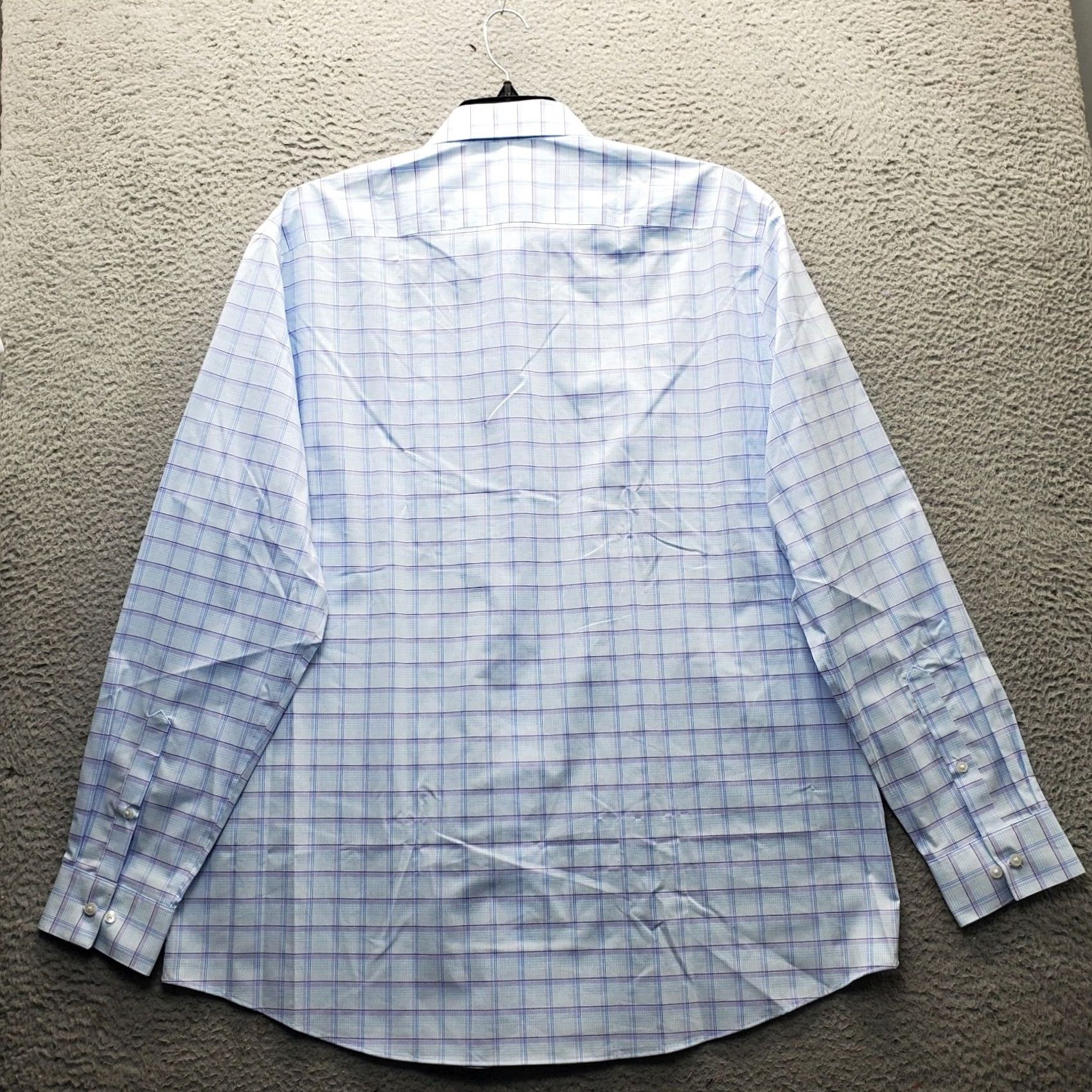 Van Heusen Van Heusen Mens Dress Shirt 18 Multicolor Plaid Tall 18 Wrinkle Free Easy Care 55.5 Chest 34 Length NWT Mens Size 48R - 2 Thumbnail