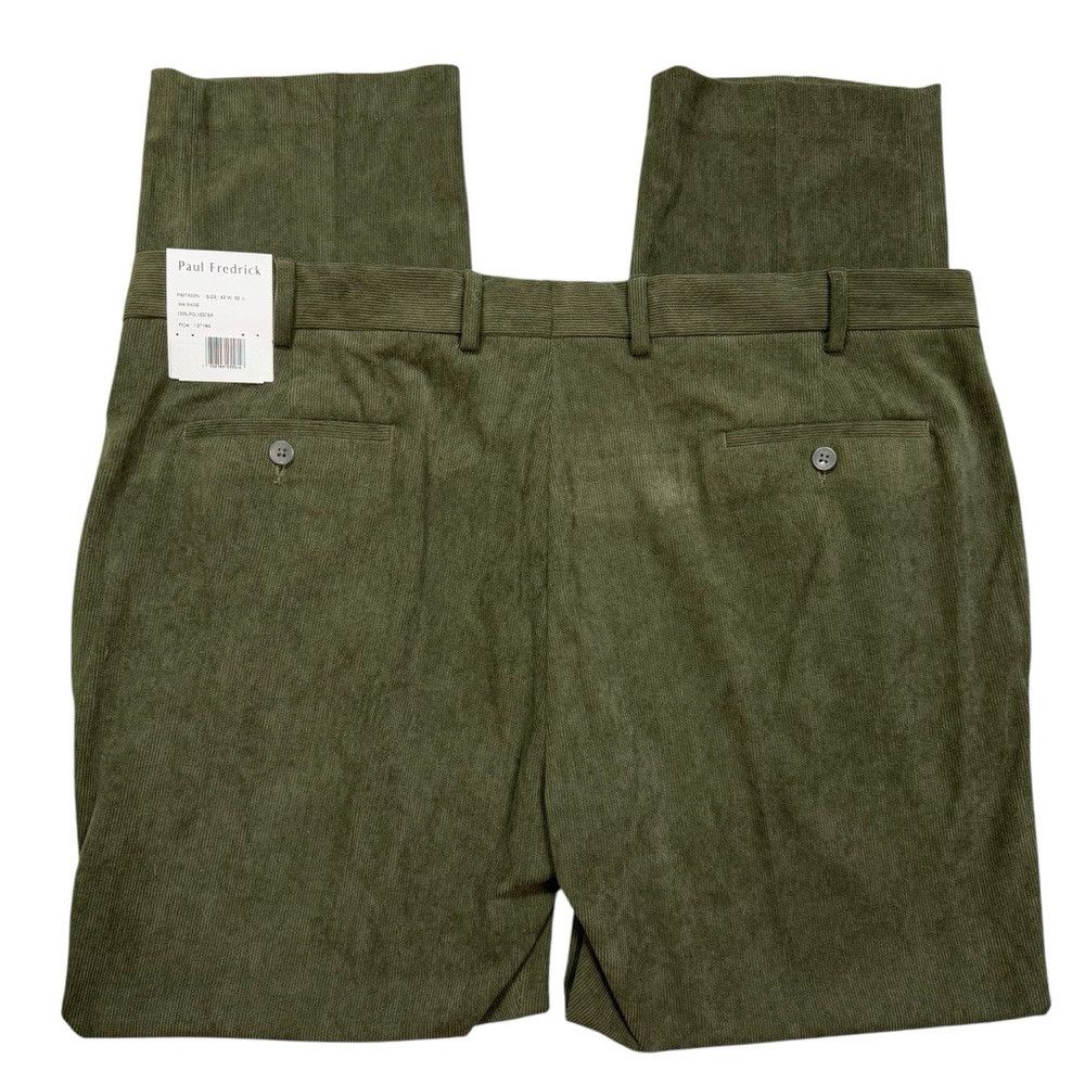 Paul Fredrick NWT New Paul Fredrick Corduroy Pleated Sage Olive Pants Siz Size US 42 / EU 58 - 5 Thumbnail