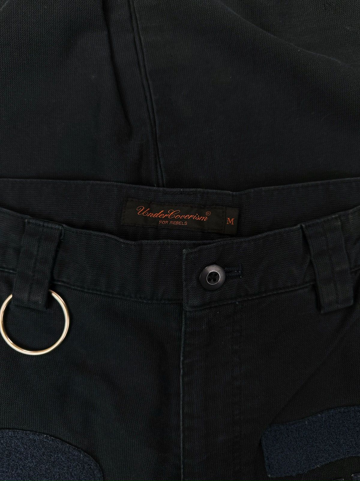 Undercover AW01 Undercover D.A.V.F Patched D-Ring Navy Blue Pants Size US 28 / EU 44 - 4 Thumbnail