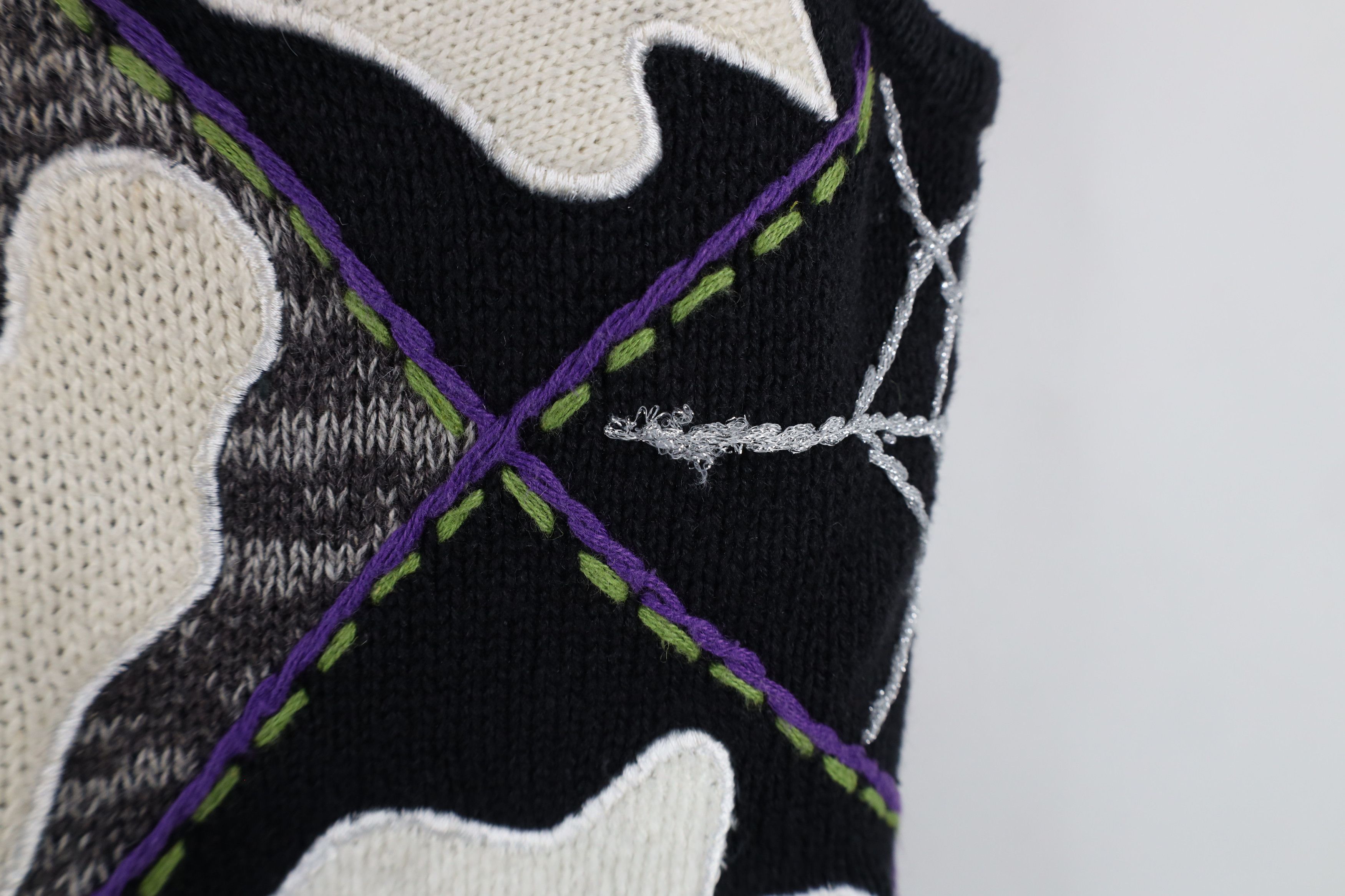 Vintage Vintage 90s Streetwear Ghost Spider Cardigan Sweater Vest Size L / US 10 / IT 46 - 5 Thumbnail