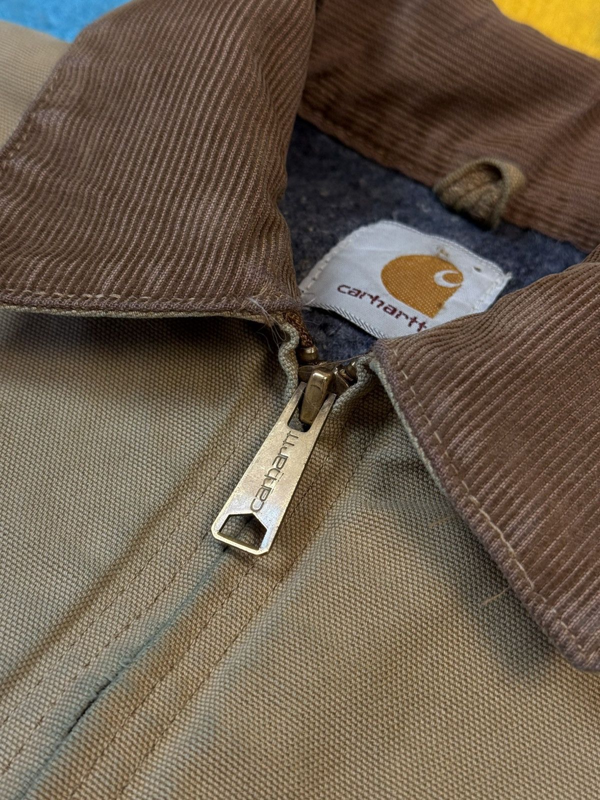 Carhartt × Vintage 90’s Vintage Carhartt Brown Detroit Blanket Lined Jacket Size US L / EU 52-54 / 3 - 5 Thumbnail