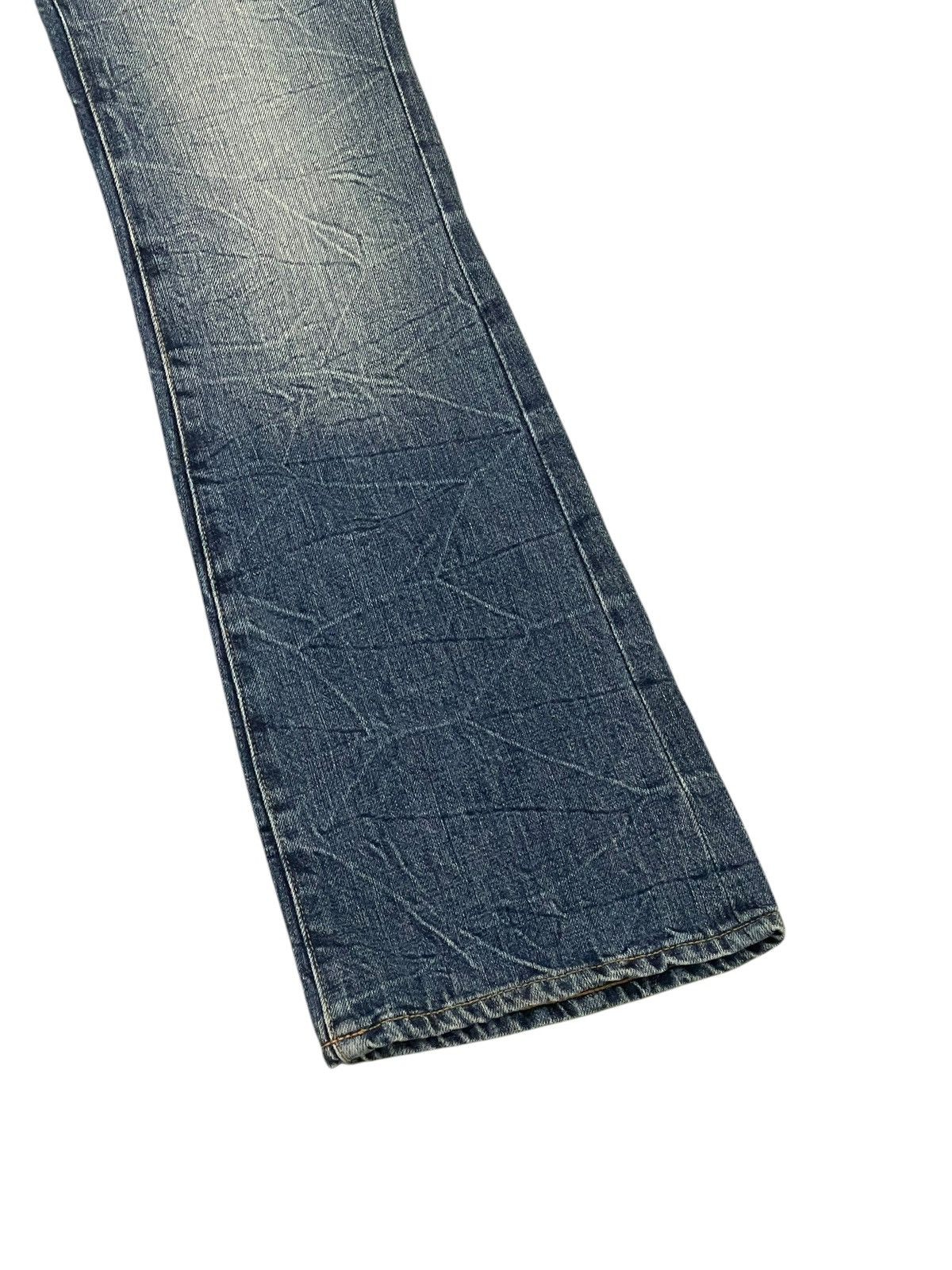 Japanese Brand Flare Jeans Unknown Washed Denim Distress Boot Cut 1🟦1 Size US 29 - 4 Thumbnail