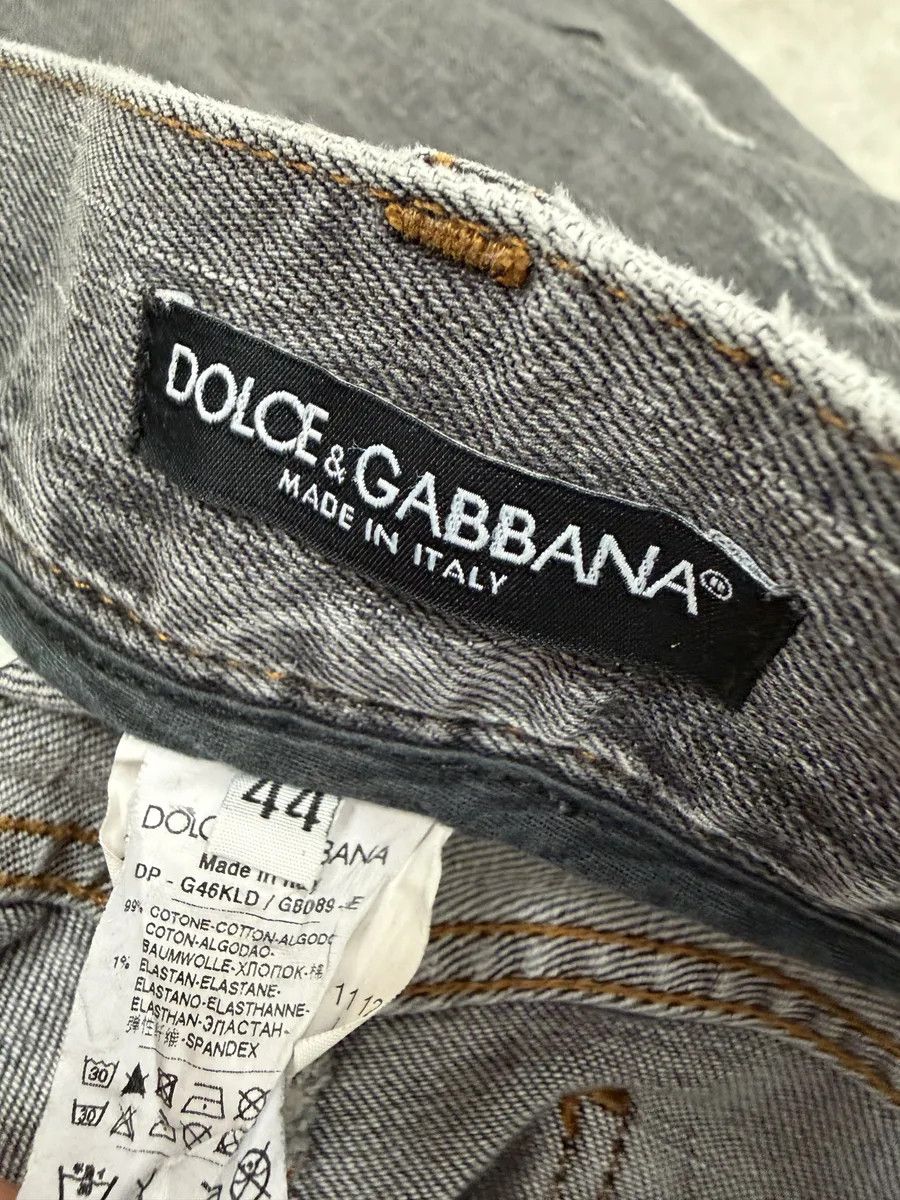 Dolce & Gabbana AW2012 Dolce & Gabbana Grey Distressed Slim Denim Jeans Size US 39 - 6 Thumbnail
