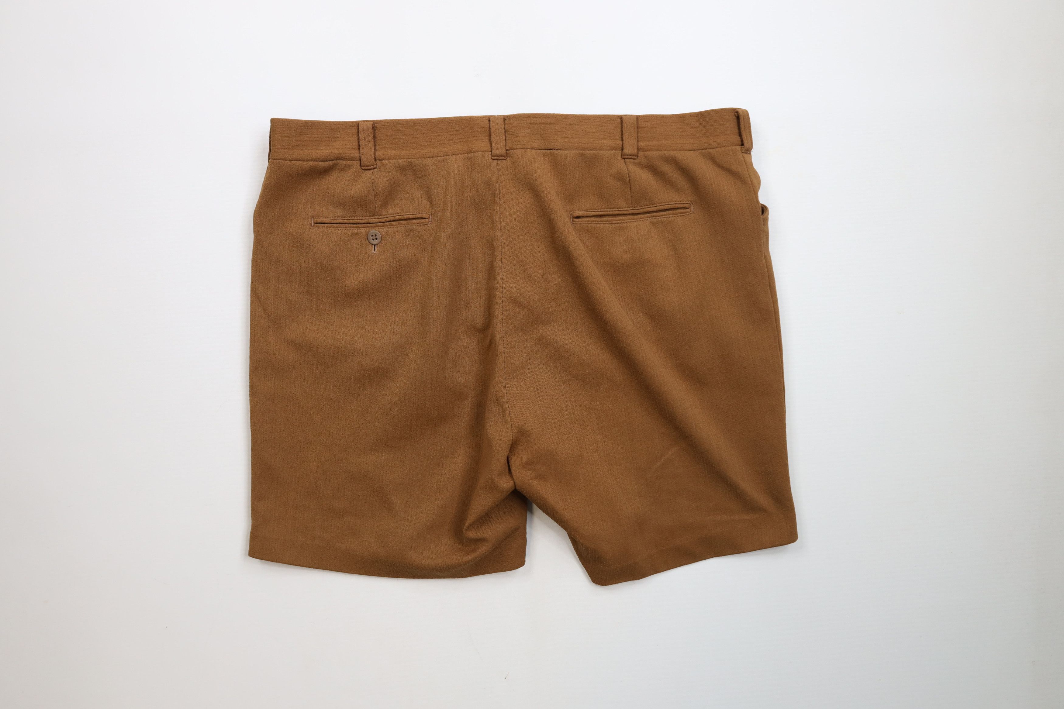 Vintage Vintage 70s Streetwear Knee Knit Chino Shorts Brown AS IS Size US 38 / EU 54 - 9 Thumbnail