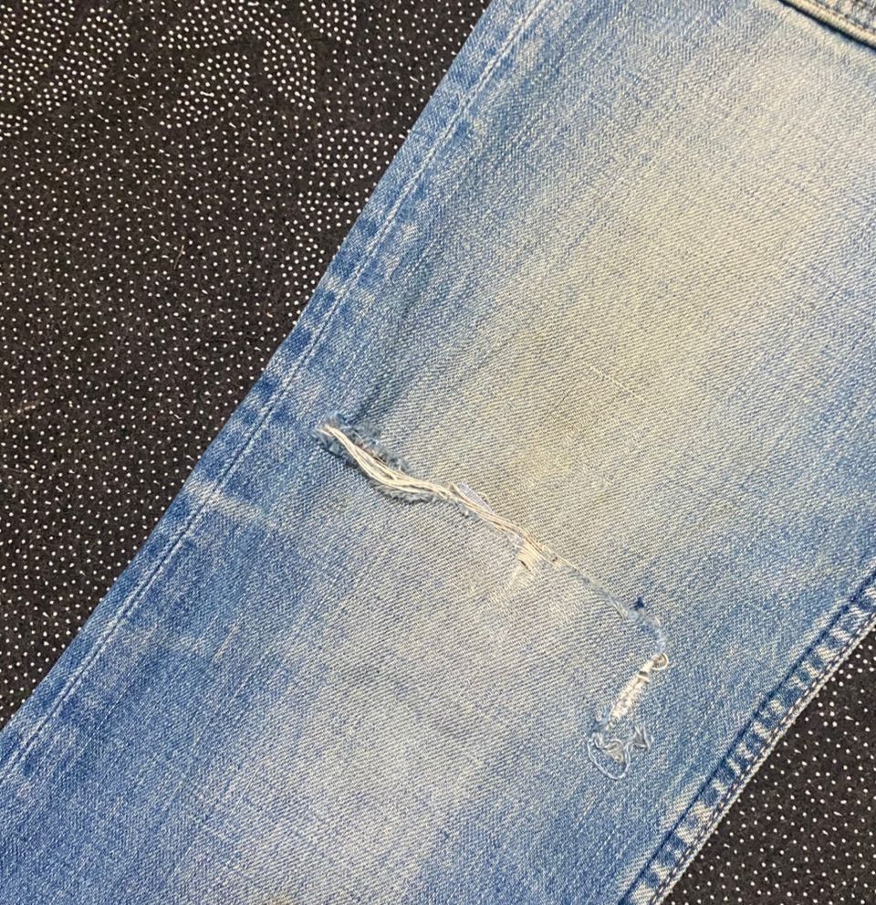 If Six Was Nine 💥FLARE💥VINTAGE MOUSSY JEANS BUSHPANT DISTRESSED DENIM Size US 28 / EU 44 - 9 Thumbnail