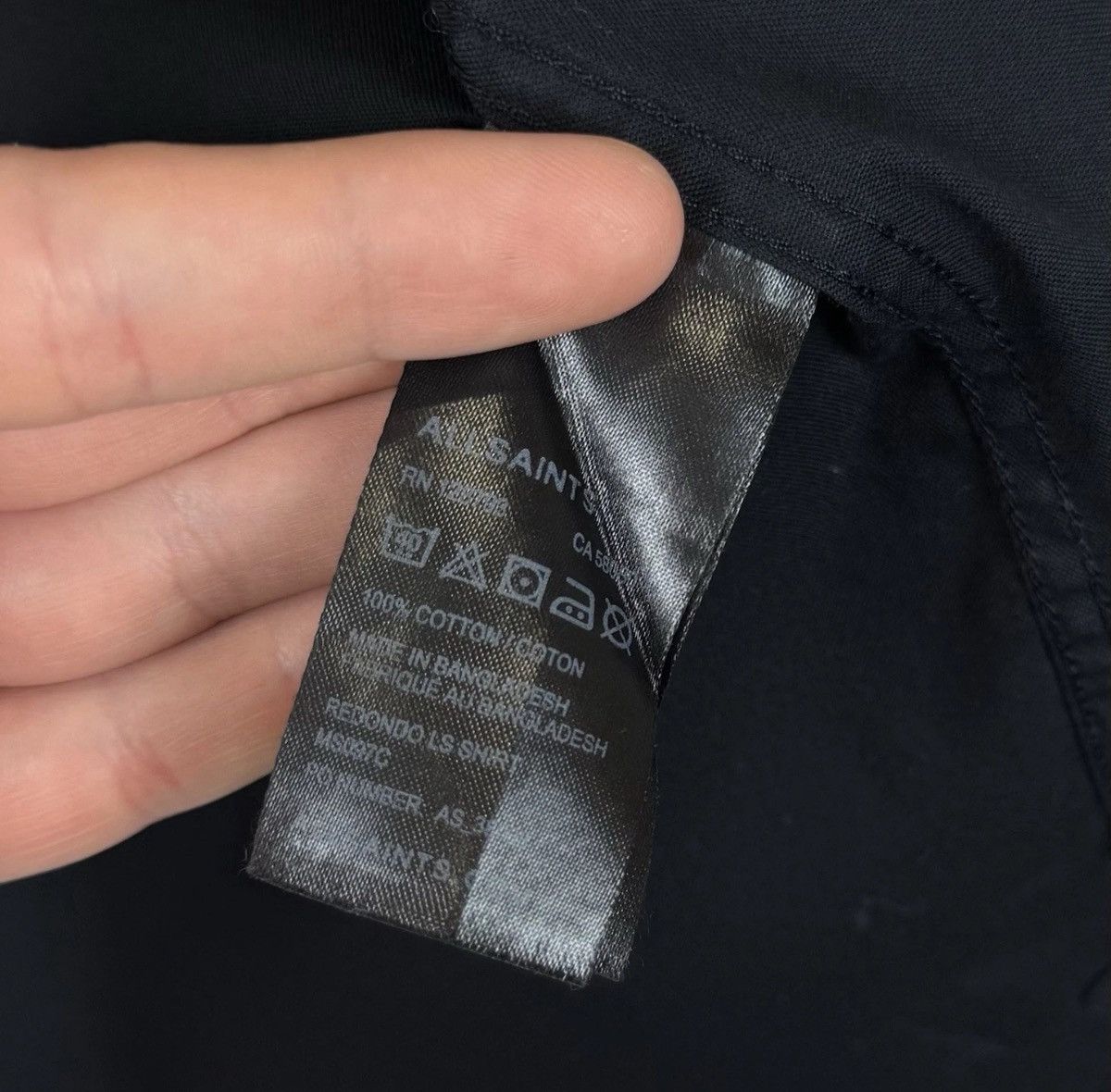 Allsaints Allsaints Redondo Long Sleeve Shirt Black Top Buttons Down Size US M / EU 48-50 / 2 - 5 Thumbnail