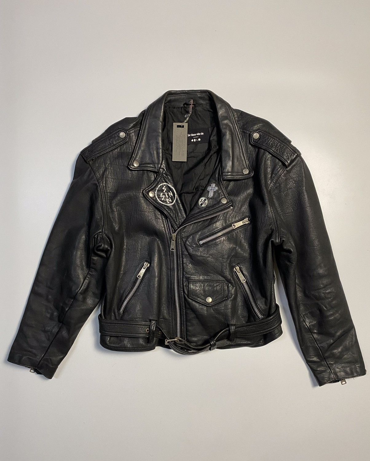 For Those Who Sin SINNERS GANG LEATHER JACKET Size US L / EU 52-54 / 3 - 13 Thumbnail