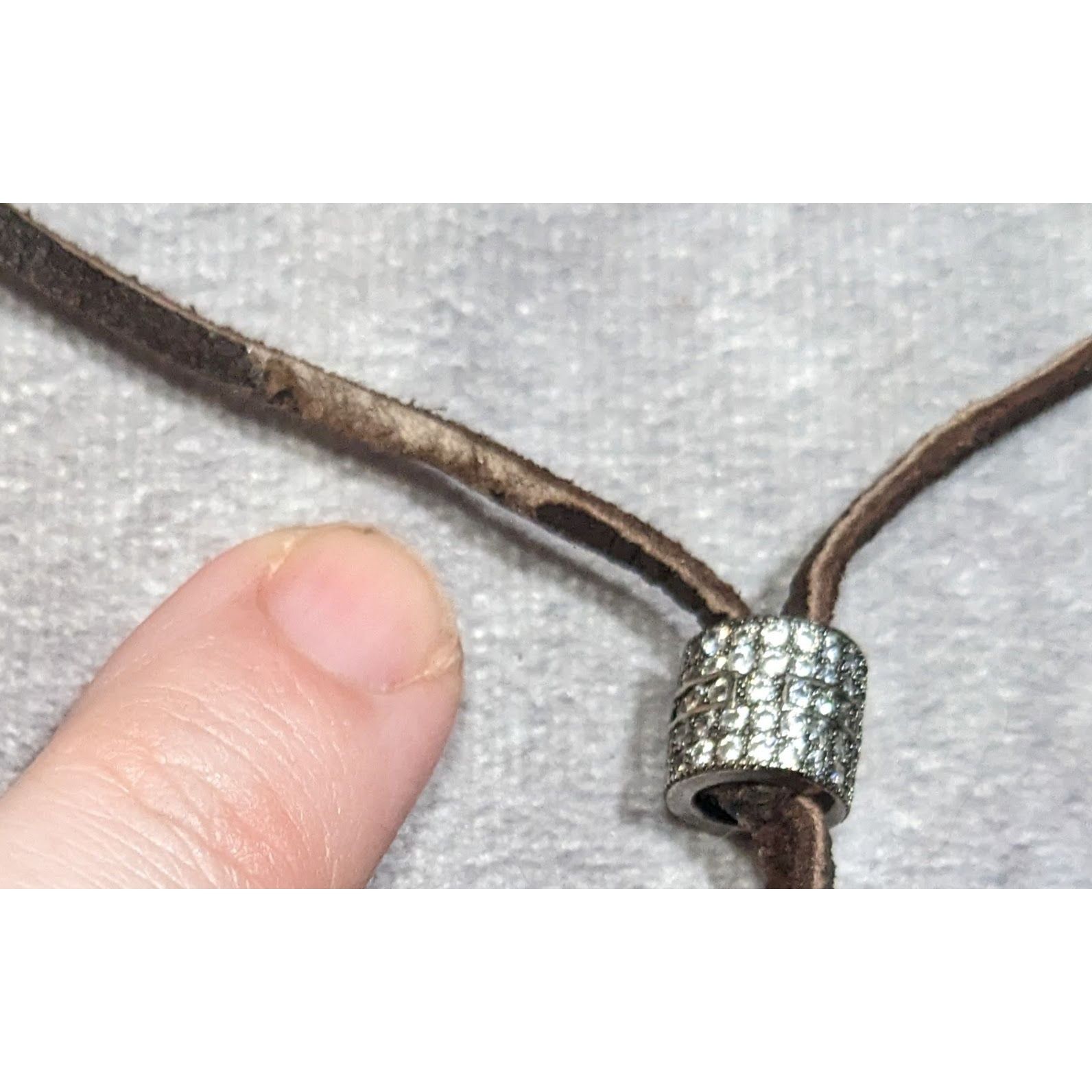 Other Bohemian Glam Brown Suede Lariat Necklace With Rhinestone Ac Size ONE SIZE - 6 Thumbnail