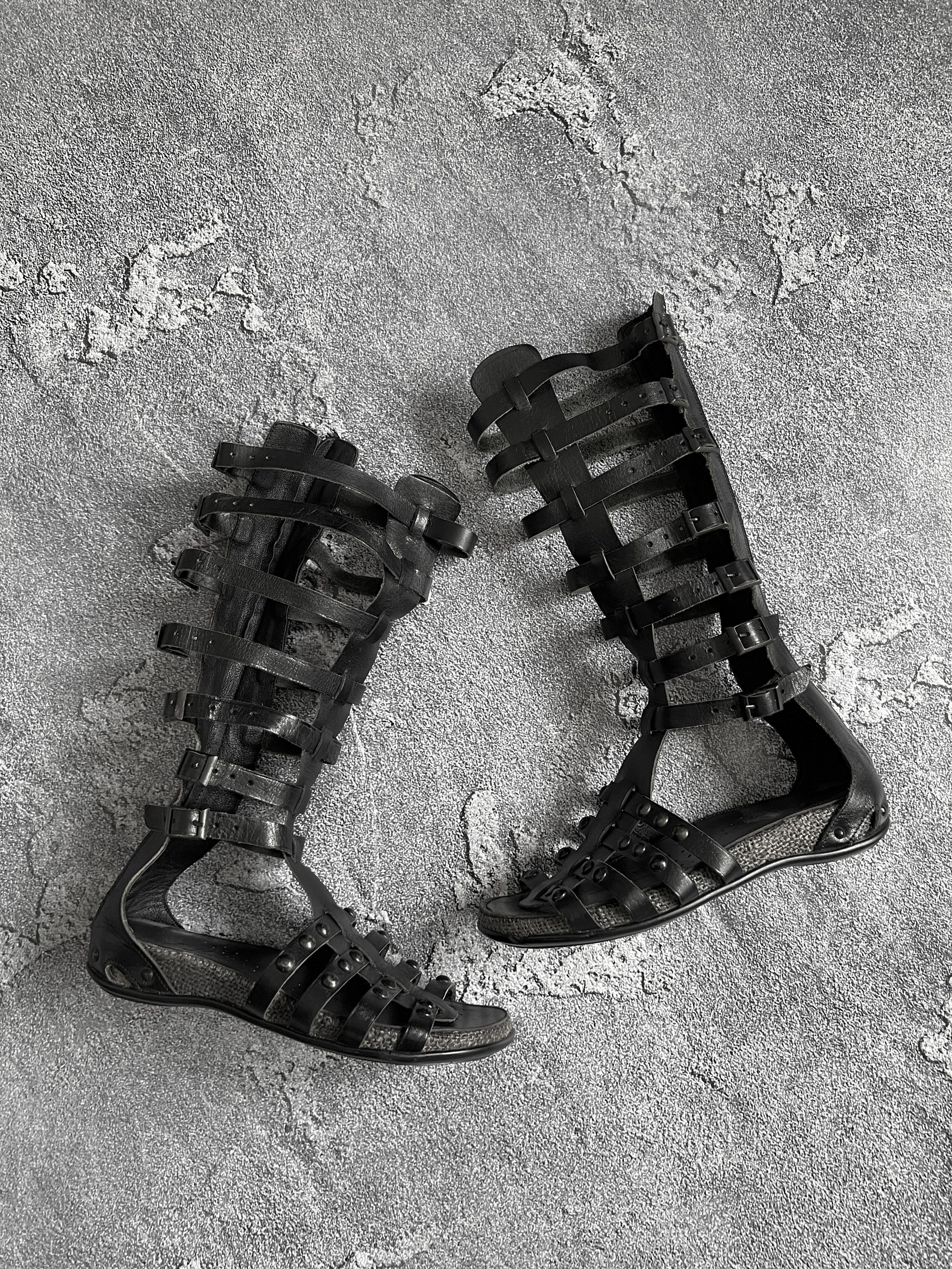 Vintage Vintage gothic boots grunge avant garde Y2K leather Size US 5.5 / IT 35.5 - 1 Thumbnail