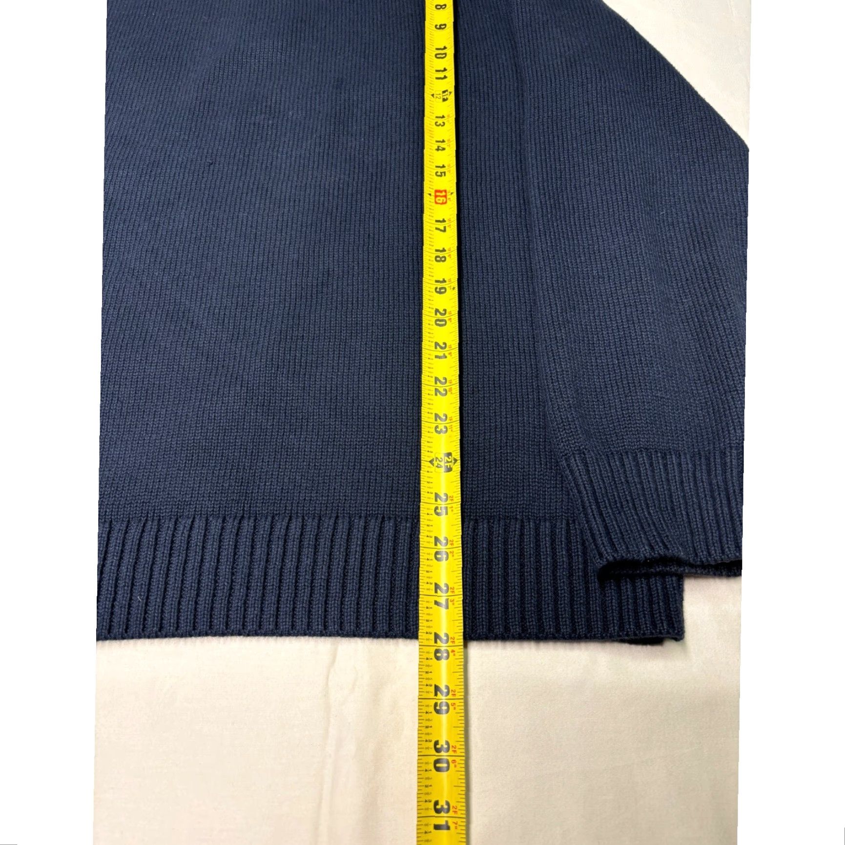Vintage LL Bean L-Tall 1/4 Zip Sweater Navy Blue Knit Pullover Mens Size US L / EU 52-54 / 3 - 4 Thumbnail