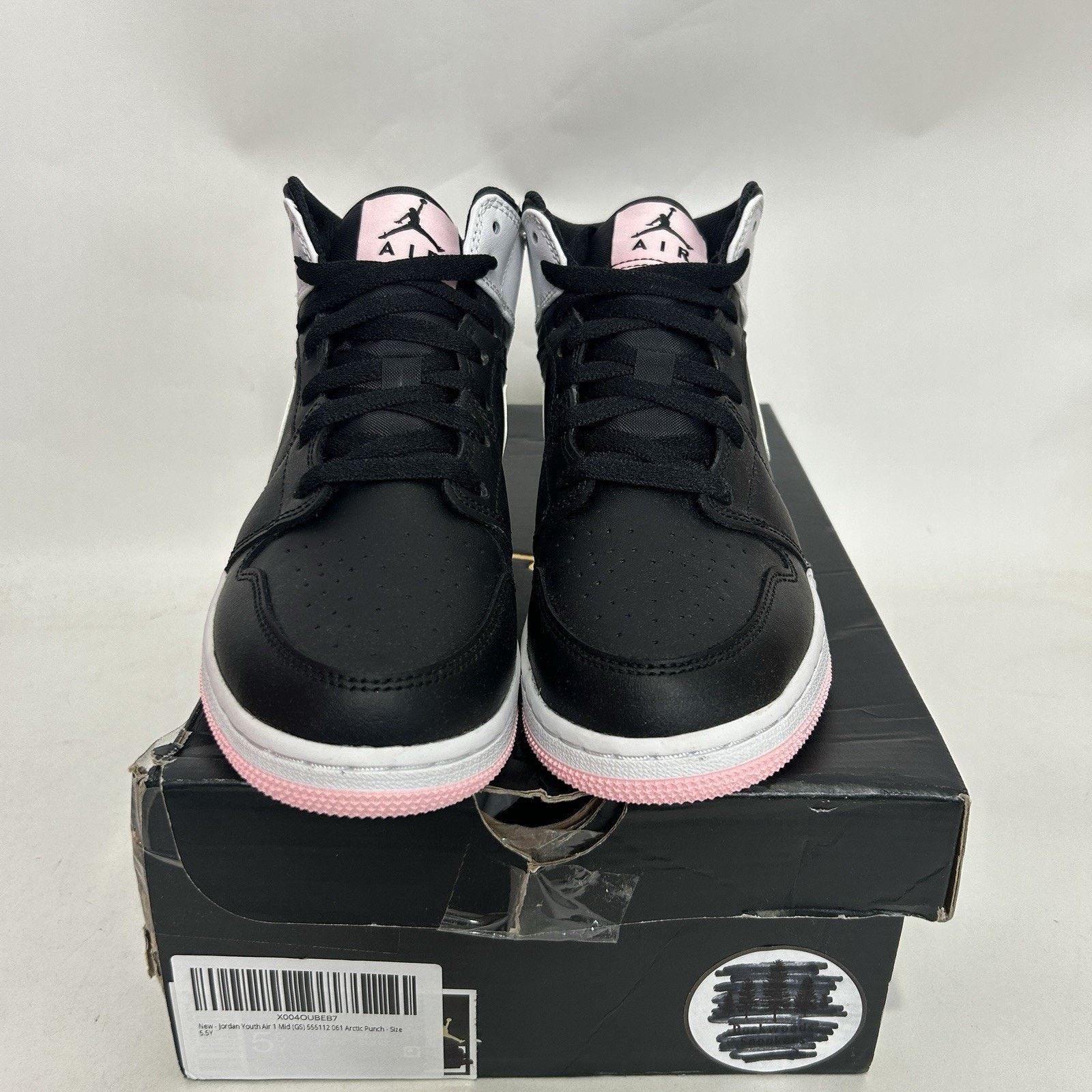 Jordan Brand Nike Air Jordan 1 Mid Retro GS “Arctic Punch/White Pink" Size US 7 / IT 37 - 2 Thumbnail