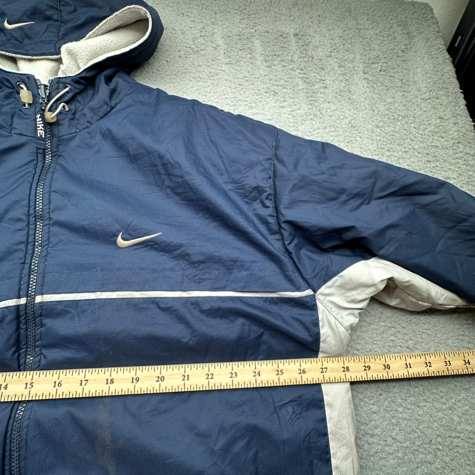 Nike Vintage Y2K Nike Reversible Jacket Mens XL Navy STAINED Size US XL / EU 56 / 4 - 8 Thumbnail