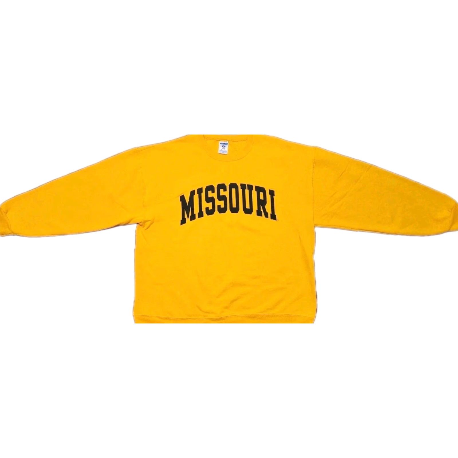 Jerzees VINTAGE Missouri Tigers Sweatshirt Men XL Crewneck Football Jerzees Yellow MIZZOU Size US XL / EU 56 / 4 - 2 Thumbnail