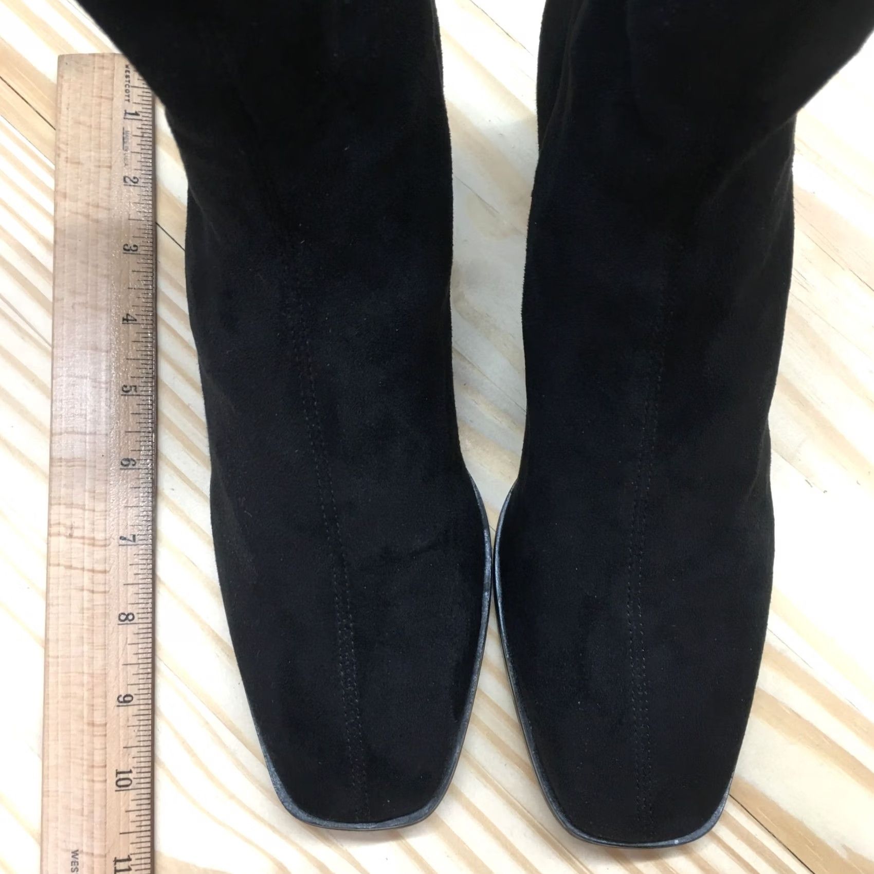 H&M H&M Boots Womens 40 Casual Pull On Ankle Sock Bootie Black Fabric Block Heels Size US 9 / IT 39 - 6 Thumbnail