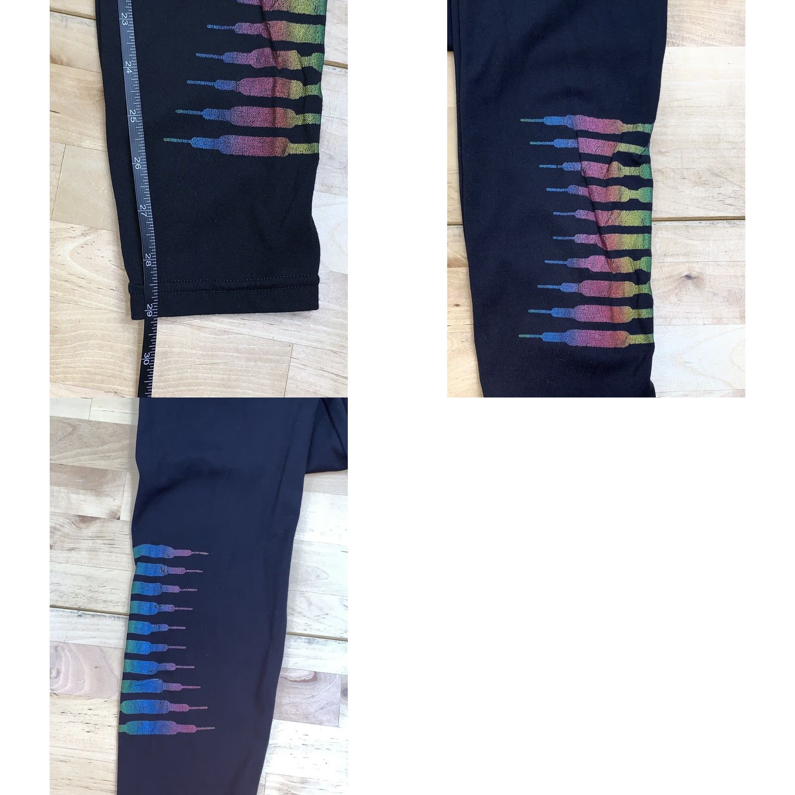 Vintage Savage X Fenty Leggings Black M Casual Ankle Womens Slim Elastic Waist Stretch Size 32" / US 10 / IT 46 - 8 Thumbnail