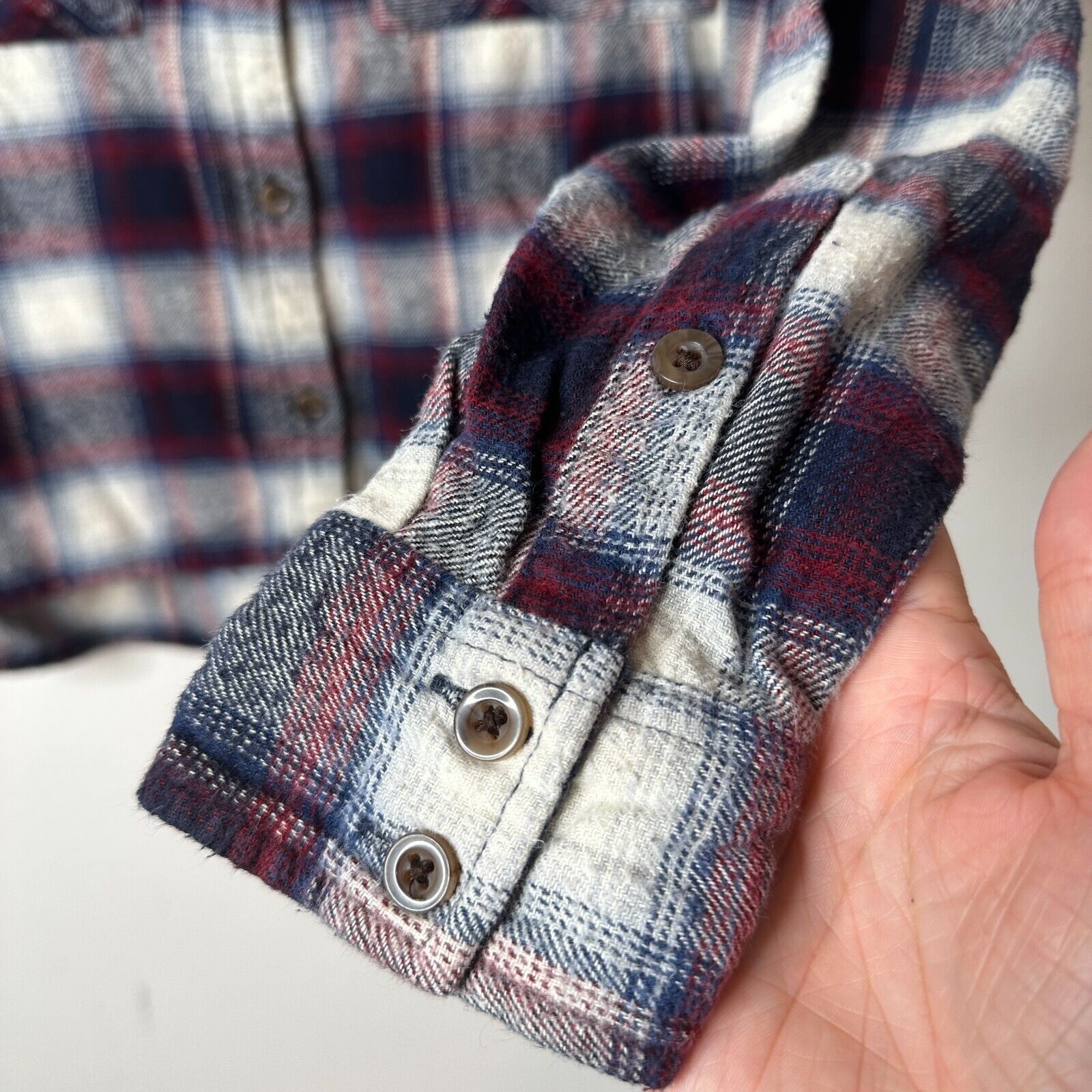 Forever 21 Black Red Blue White Plaid Cropped Flannel Button Shirt M Size M / US 6-8 / IT 42-44 - 5 Thumbnail