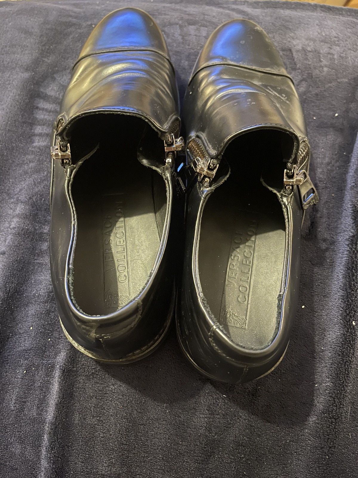 Versace Versace Black Leather Loafers Size US 11 / EU 44 - 6 Thumbnail