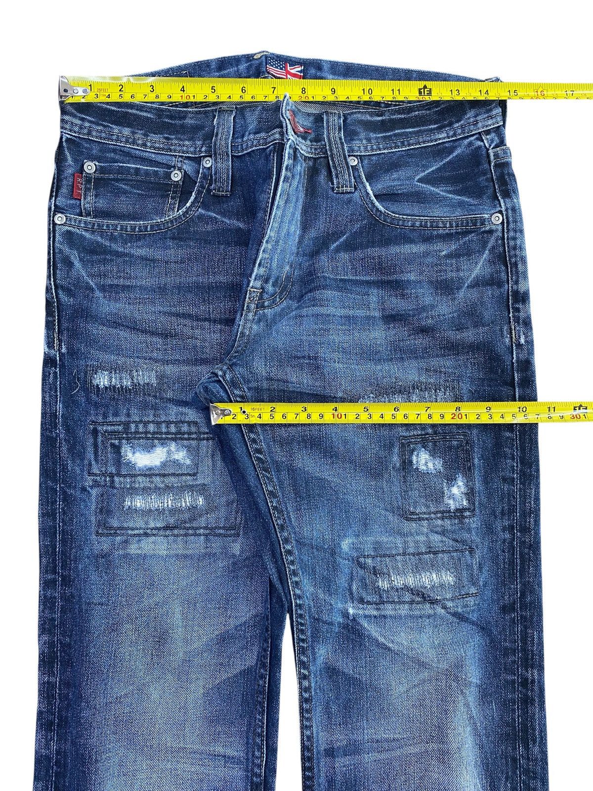 Japanese Brand R.P.T Brand Whiskers Blue Wash Style Loose Jeans Size US 29 - 5 Thumbnail