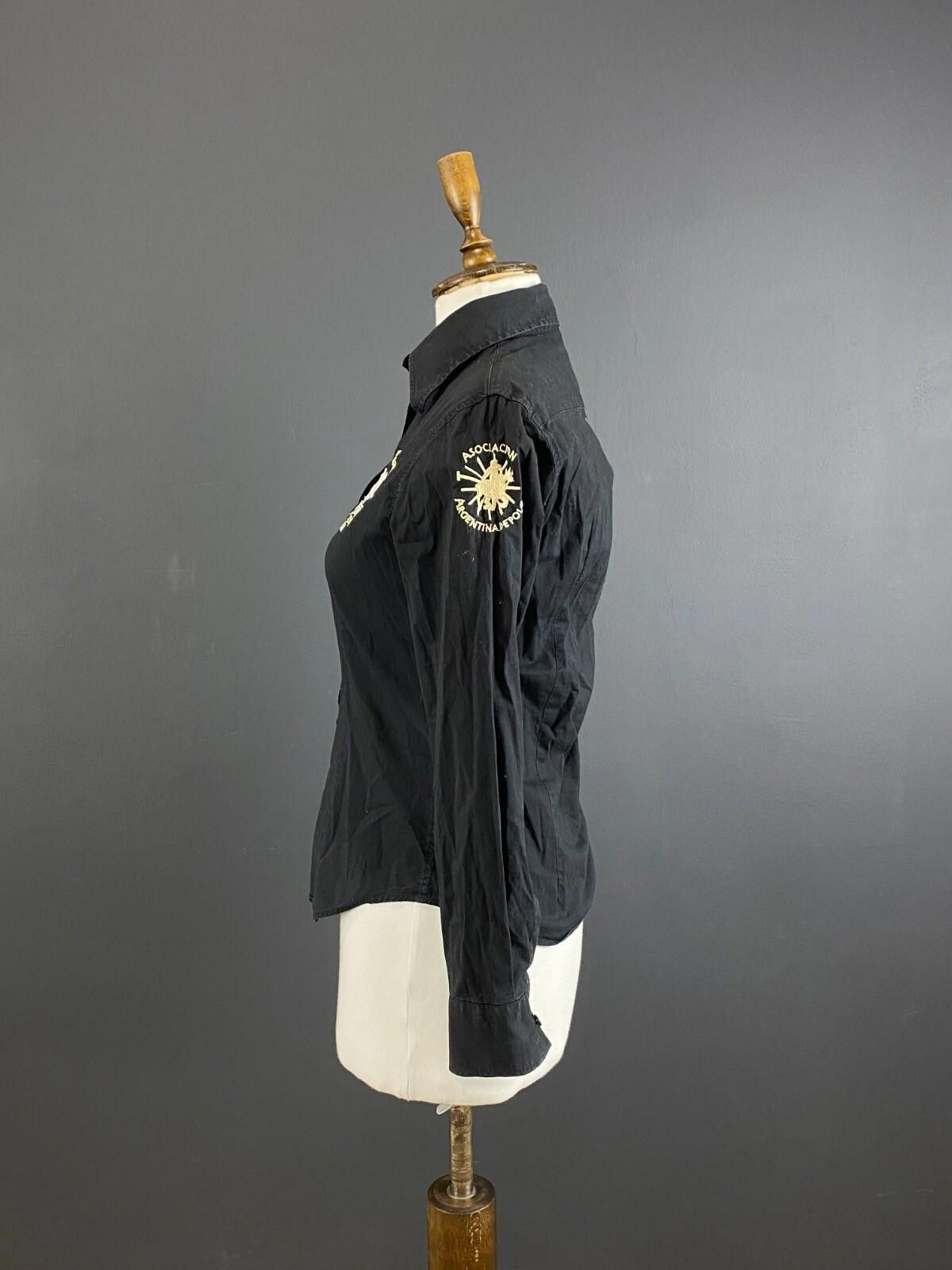 La Martina La Martina Buenos Aires Black Blouse Shirt Size L Size L / US 10 / IT 46 - 6 Thumbnail