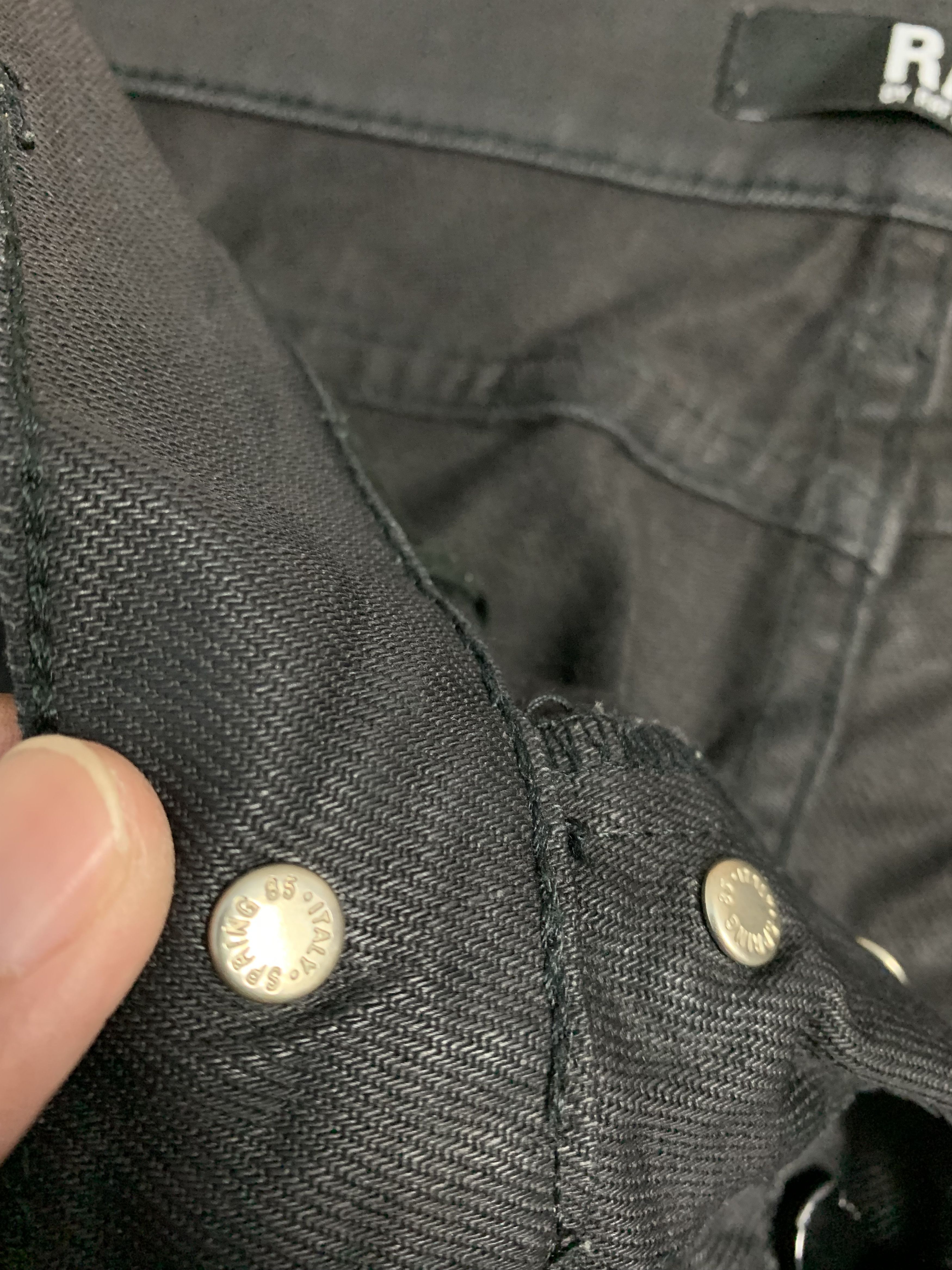 Raf Simons Raf Simons Black Coated Denim Size US 31 - 9 Thumbnail