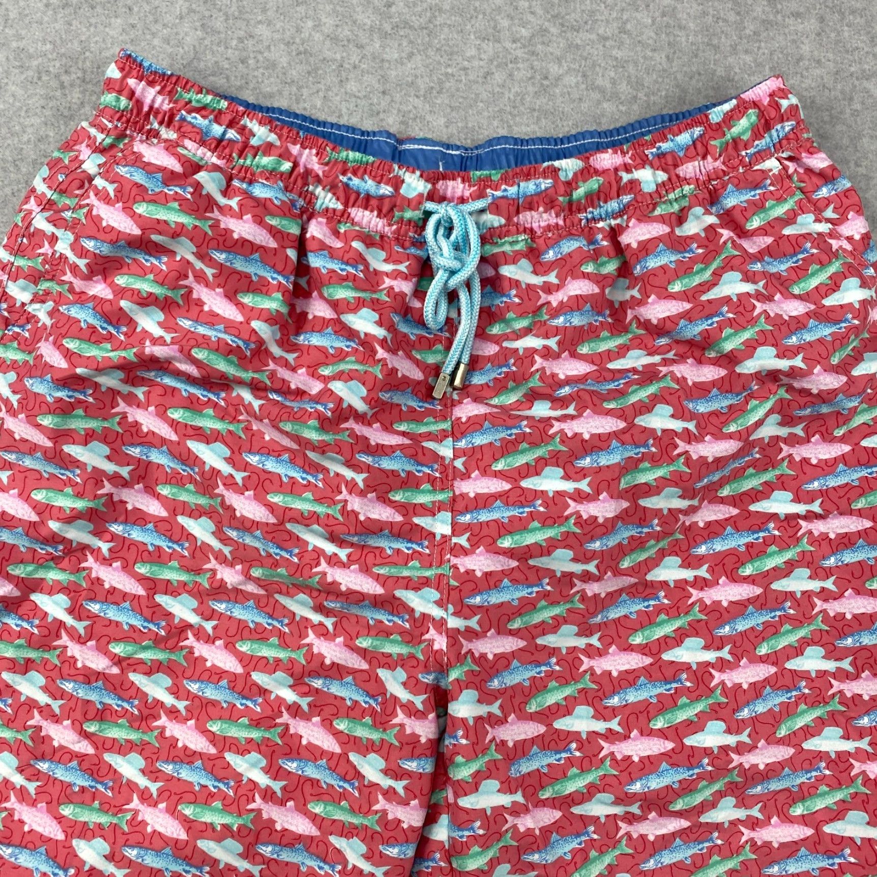 Peter Millar Peter Millar Shorts Mens Large Multicolor Fish Swim Drawstring Lined Pockets Quick Dry Seaside Collection Size US 33 - 2 Thumbnail