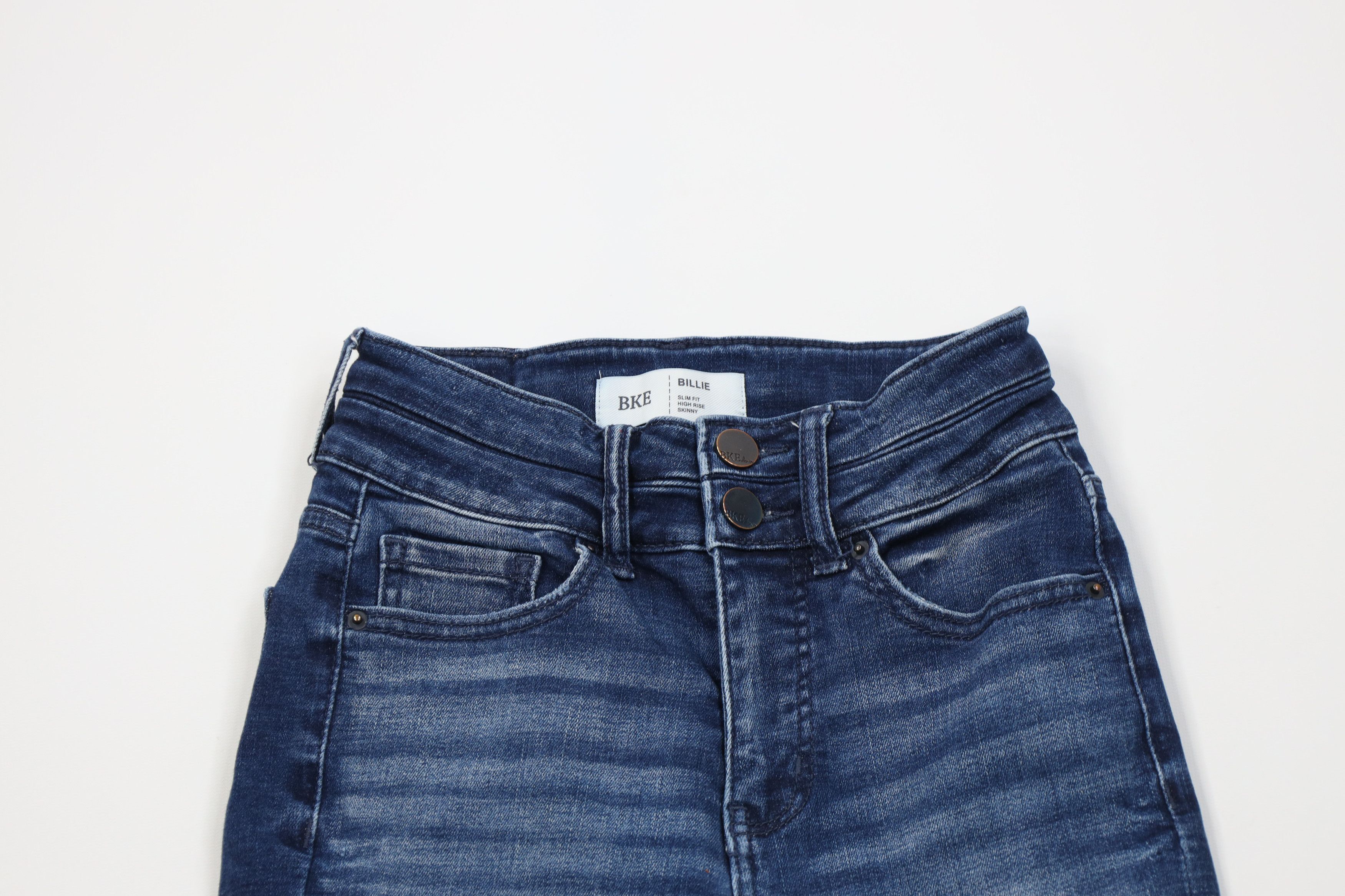 Vintage Buckle BKE Stretch Billie Slim Fit High Rise Skinny Jeans Size 24" / US 00 / IT 34 - 2 Thumbnail