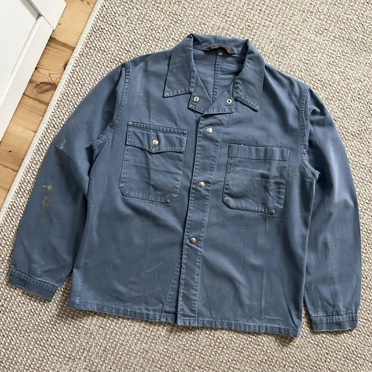 Le Laboureur Lutteurs vintage distressed works overshirt french jacket Size US M / EU 48-50 / 2 - 1 Thumbnail