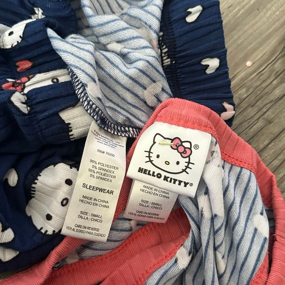 Other sanrio hello kitty navy blue pink pajama set tank top shorts Size S / US 4 / IT 40 - 3 Thumbnail