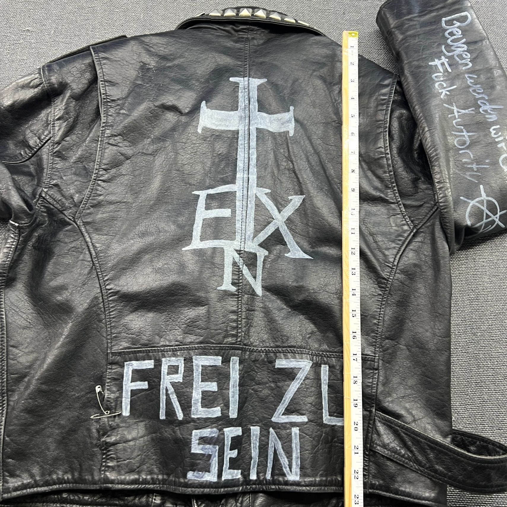 Vintage VINTAGE Unbranded Leather Jacket Motorcycle Shirt Mens L Black Rock Marlon Brando Punk Jacket - Full Zip Size US L / EU 52-54 / 3 - 7 Thumbnail
