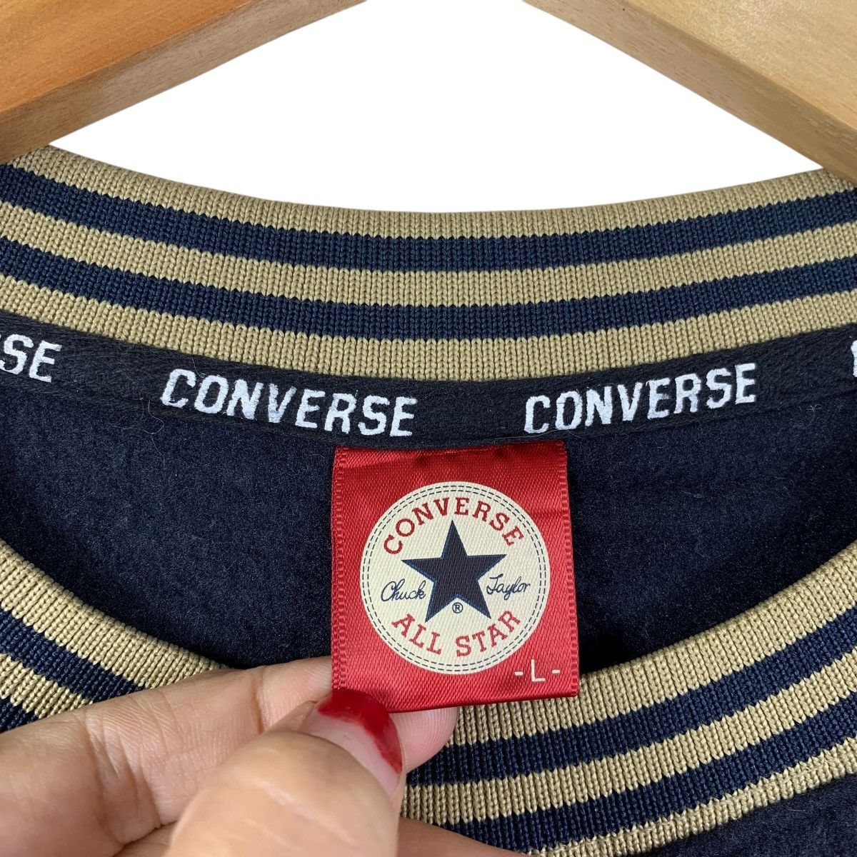Converse Vintage Converse All Star Fleece Sweatshirt Navy Size US L / EU 52-54 / 3 - 4 Thumbnail