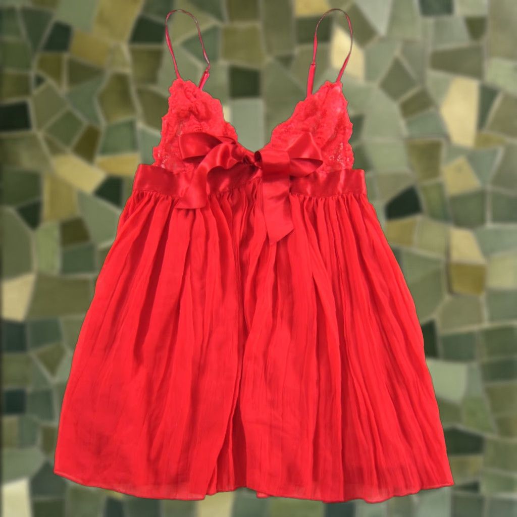 Victoria's Secret Victoria's Secret Red Lace Bow Lingerie Cami Nightgown Women Small XS-XL? Size ONE SIZE - 1 Thumbnail