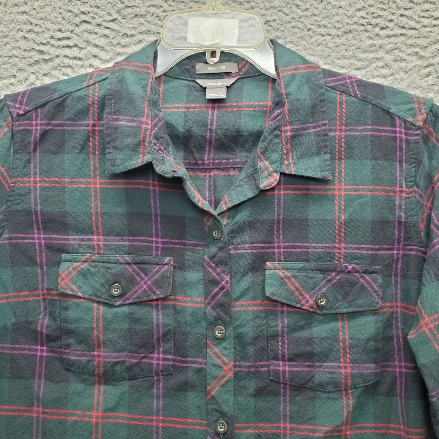 Eddie Bauer Eddie Bauer Button-Up Shirt Womens XL Multi Plaid Classic Fit Collared Outdoor Shirt Women XL Plaid Button-Up Size XL / US 12-14 / IT 48-50 - 7 Thumbnail